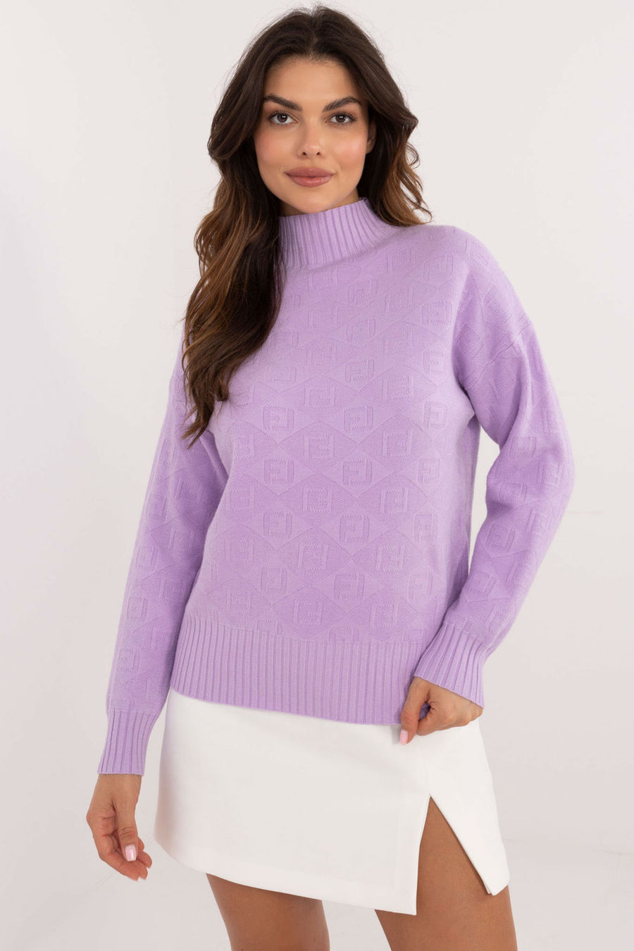AT Light Violet Acrylic Long Sleeve Jumper