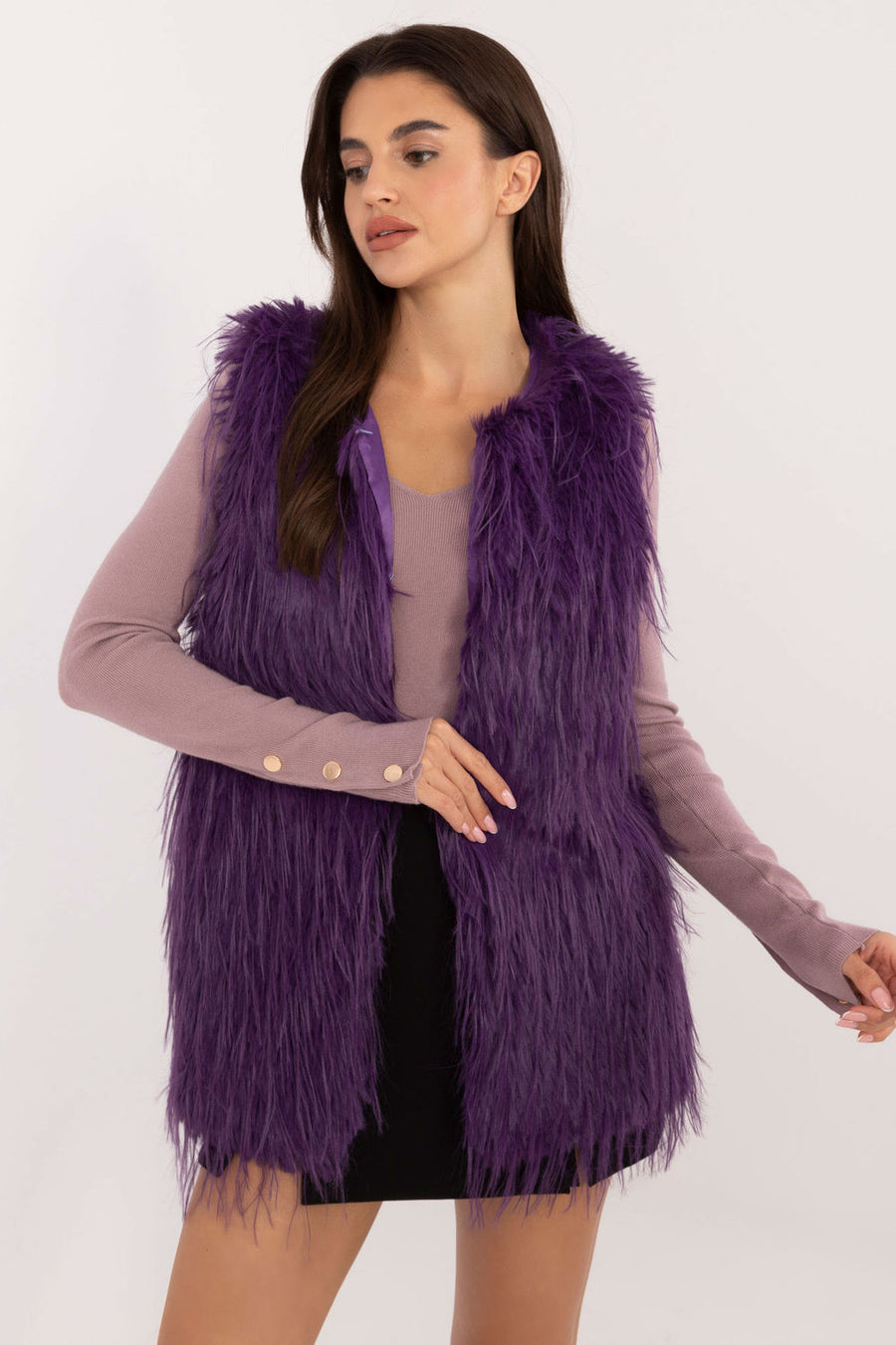 AT Dark Violet Hooded Gilet