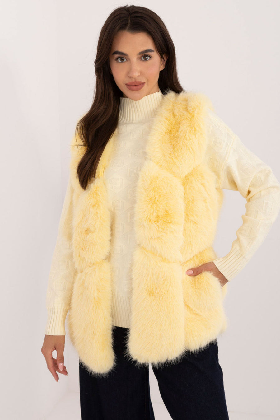 AT Light Yellow Hooded Gilet