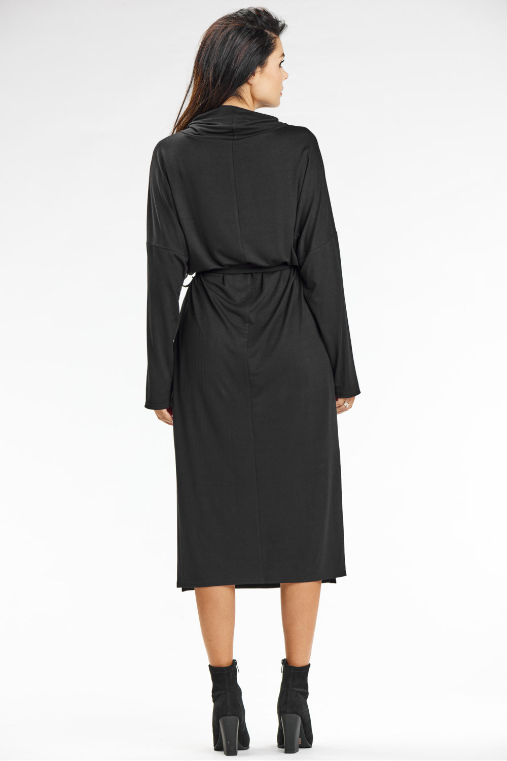 Awama Black Midi Knitted Dress - view 3