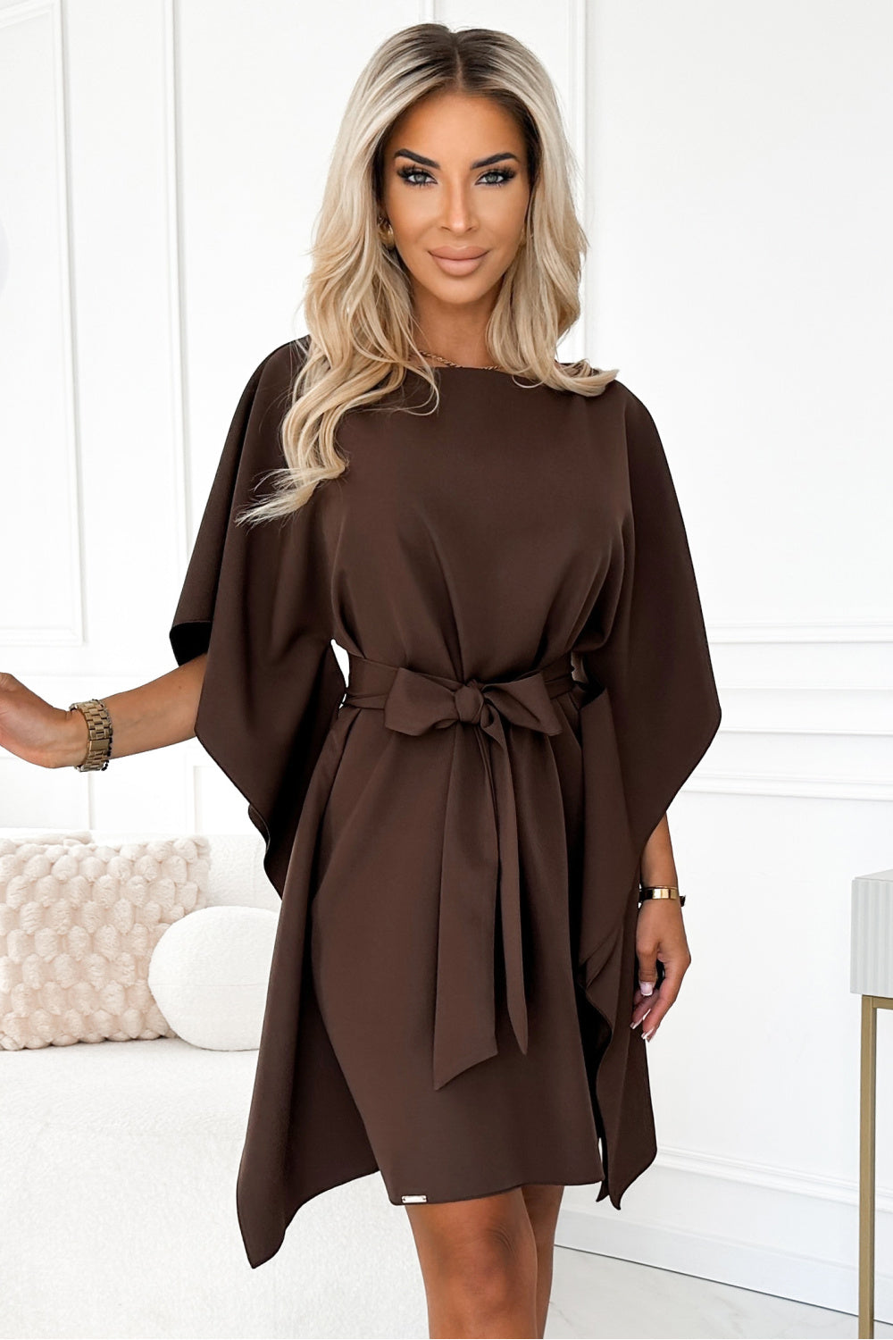Numoco Sofia Chocolate Dress