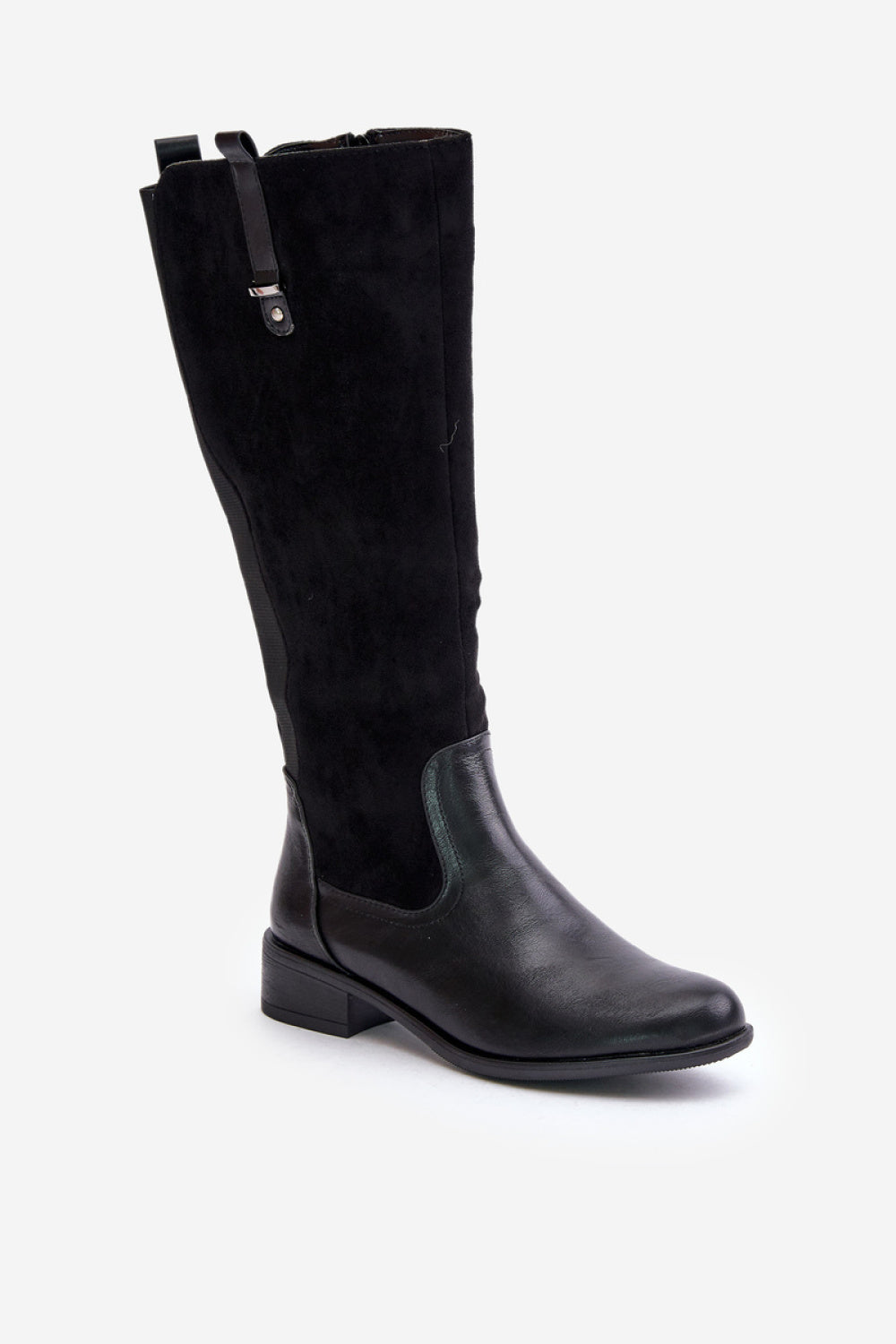 Step In Style Ivasira Black Flat Warm Lined Over The Knee Boots - view 2