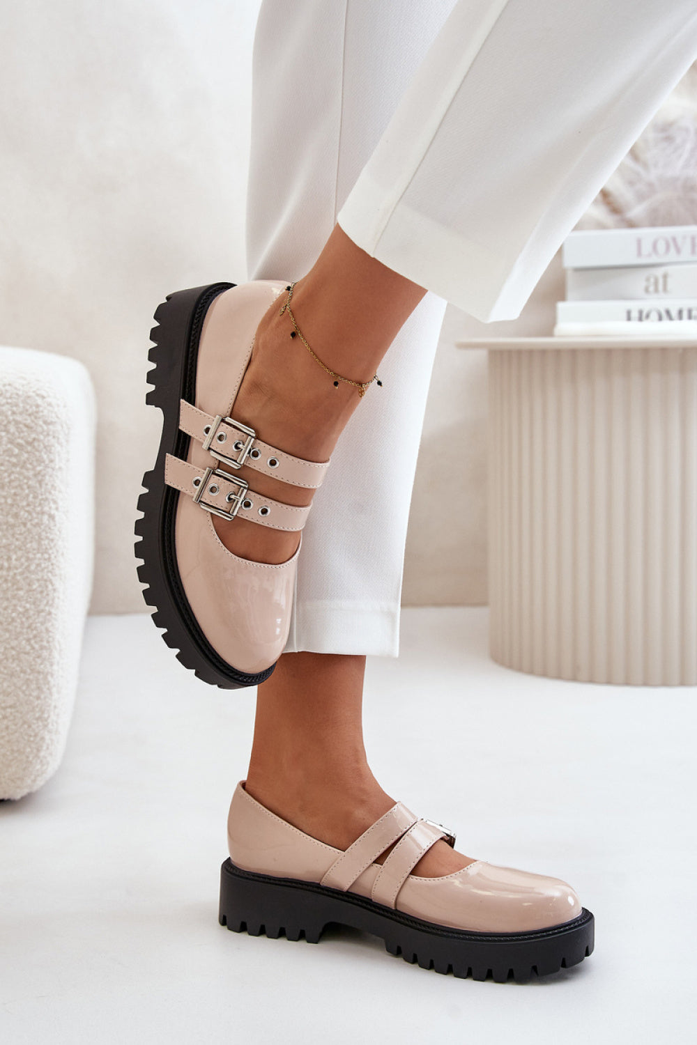 Step In Style Terione Beige Patent Shoes - view 3