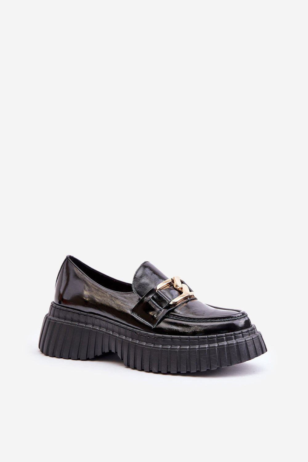 Step In Style Zazoo Black Leather Platform Shoes - view 2