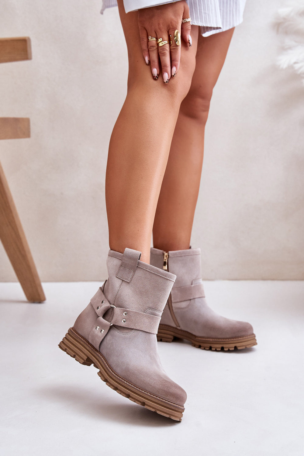 Step In Style Cappuccino Suede Flat Boots