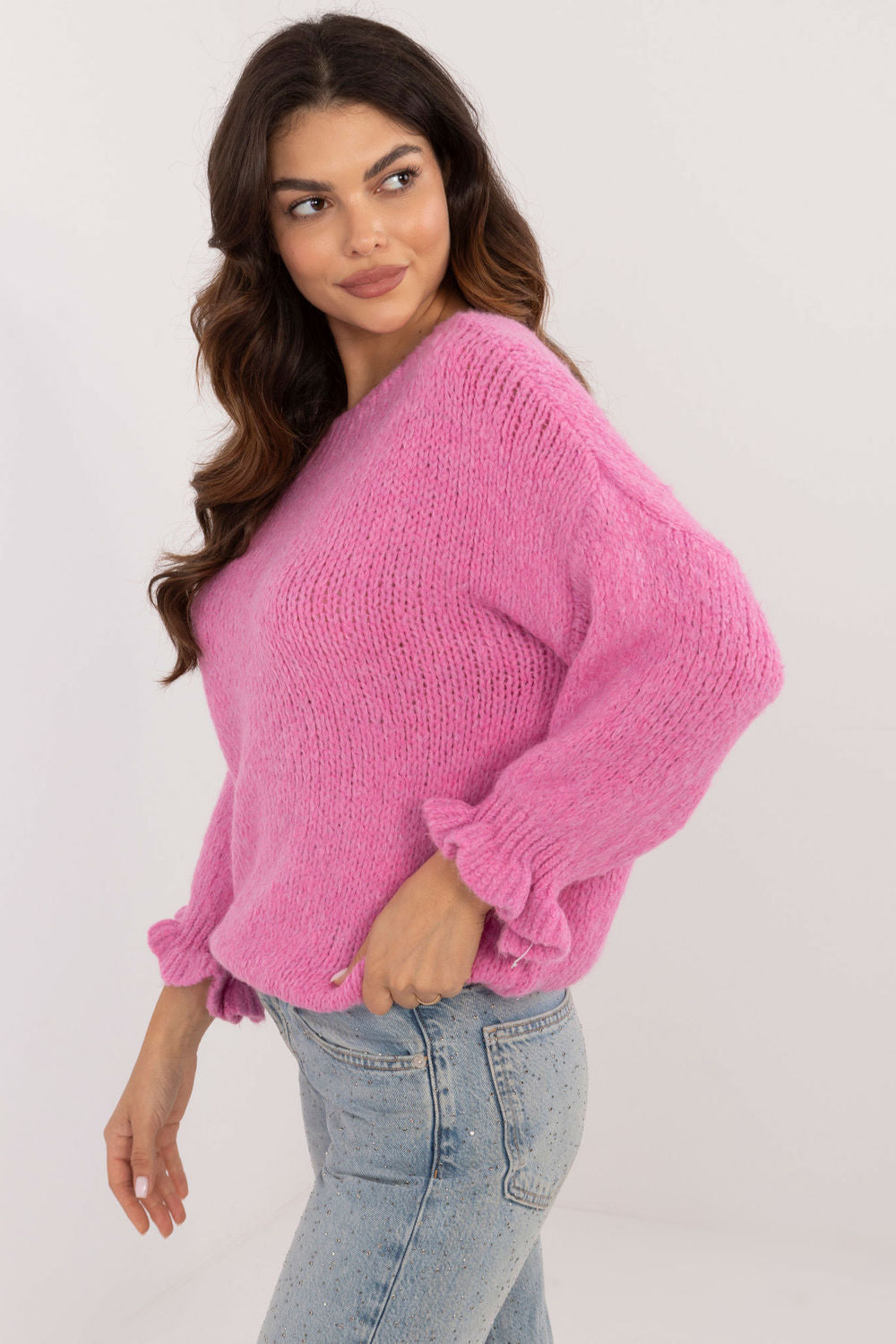 Italy Moda Pink Long Sleeve Jumper - view 2