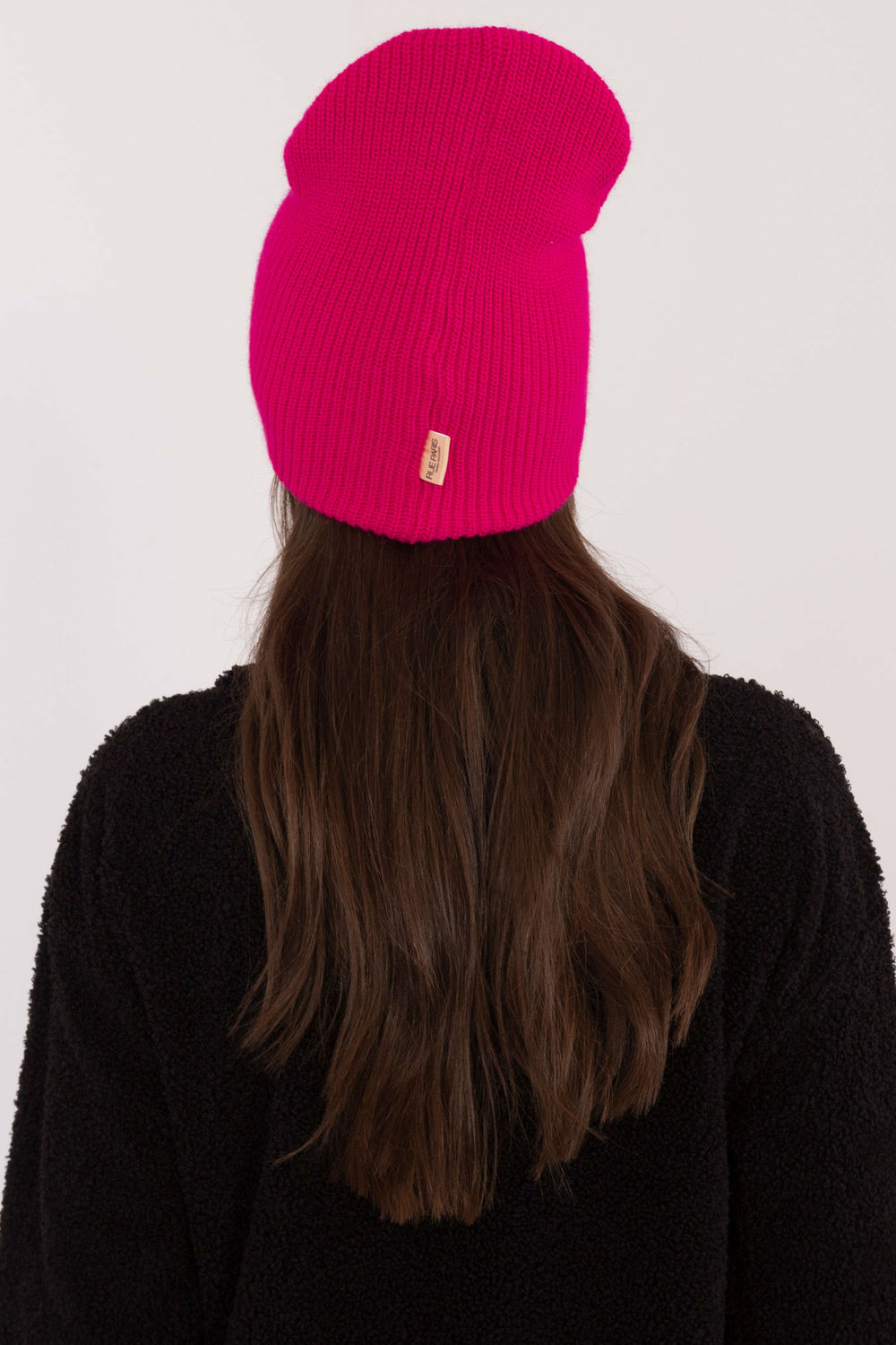 Rue Paris Fuchsia Beanie Hat - view 3