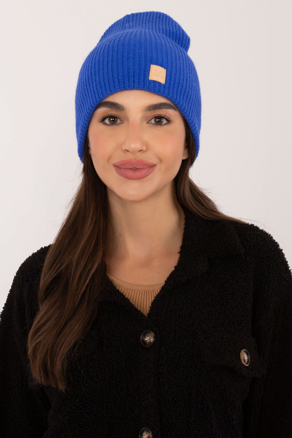 Rue Paris Cobalt Blue Beanie Hat
