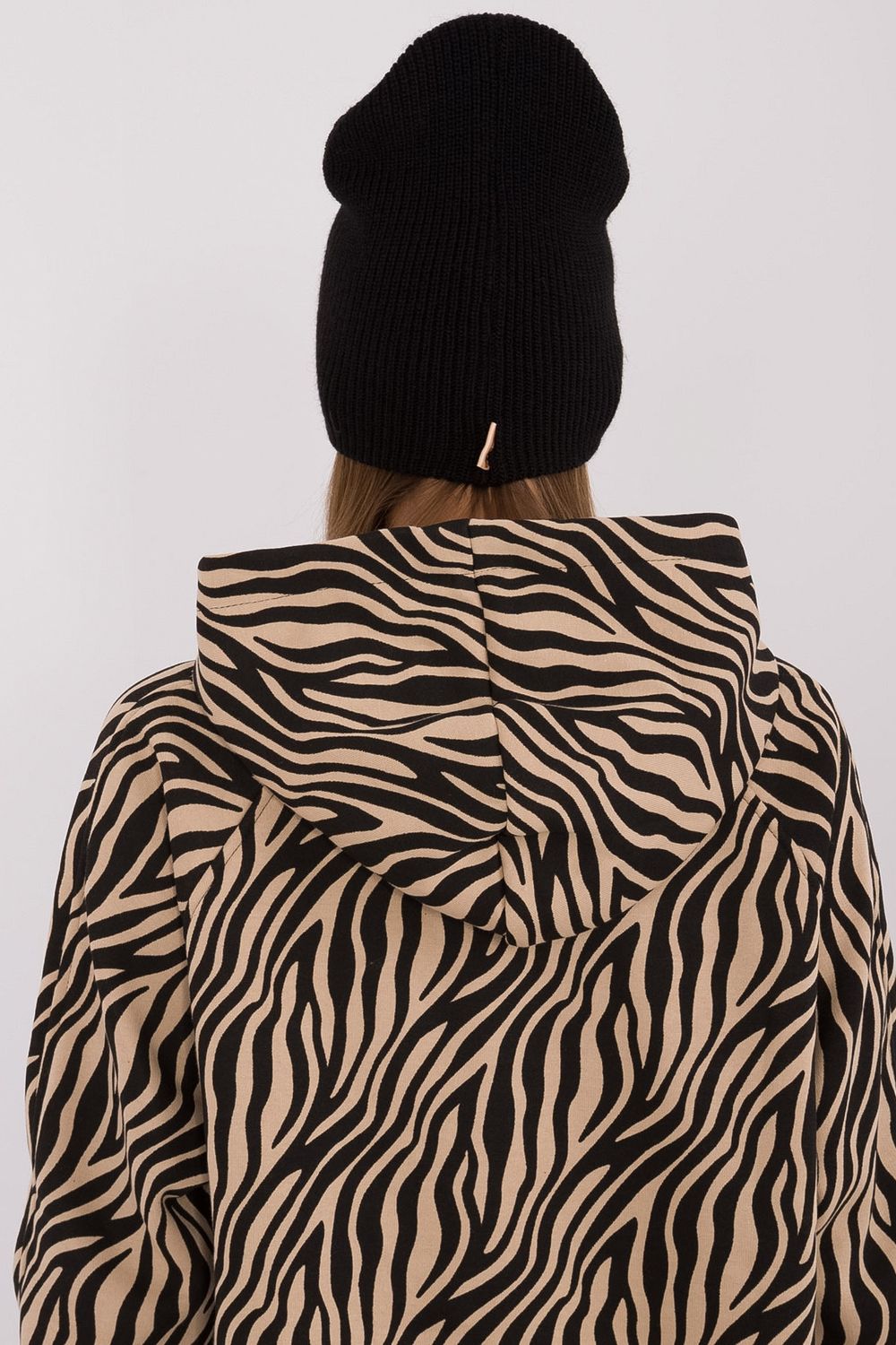 Rue Paris Black Beanie Hat - view 3