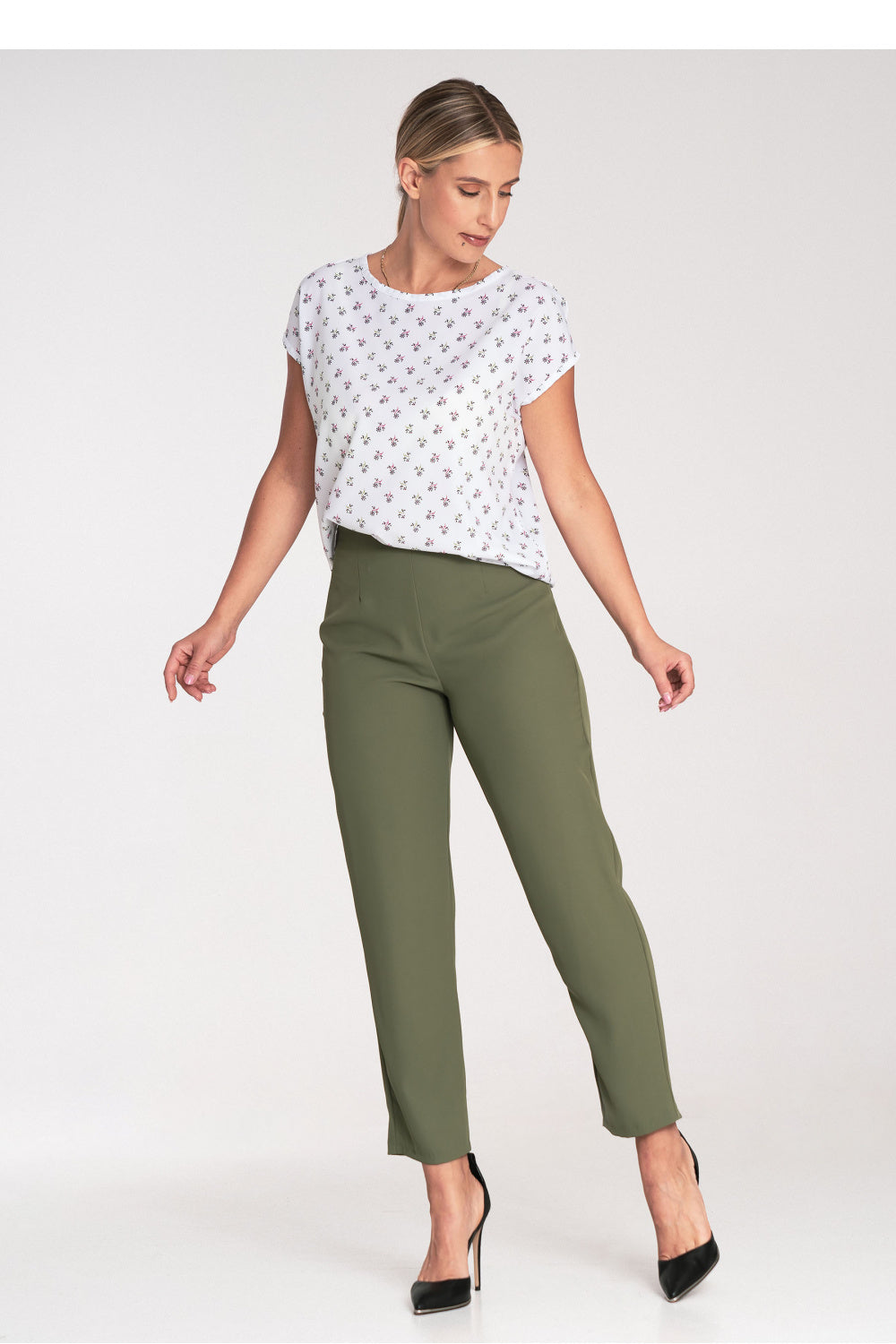 Figl Patterned Short Sleeve Blouse - view 2