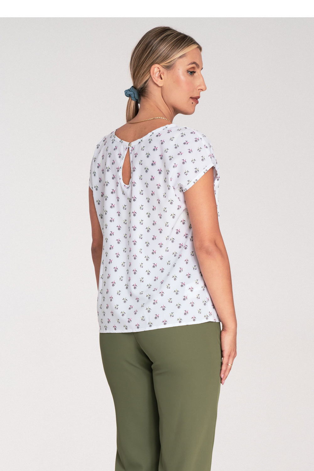 Figl Patterned Short Sleeve Blouse - view 3