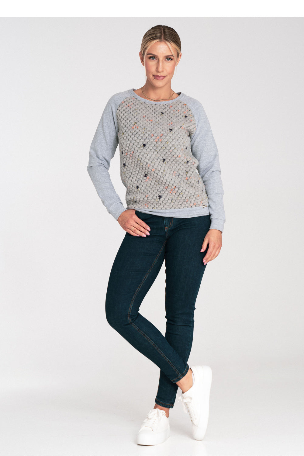 Figl Grey Long Sleeve Cotton Sweatshirt - view 2