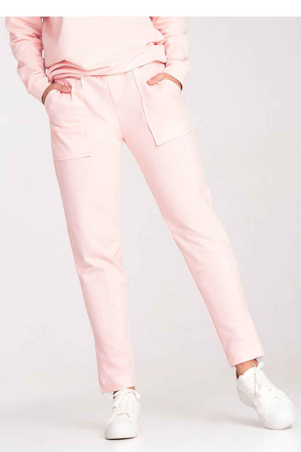 Figl Light Pink Cotton Joggers