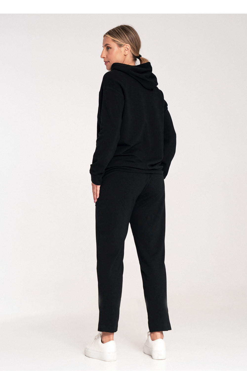 Figl Black Hooded Long Sleeve Sweatshirt - view 3