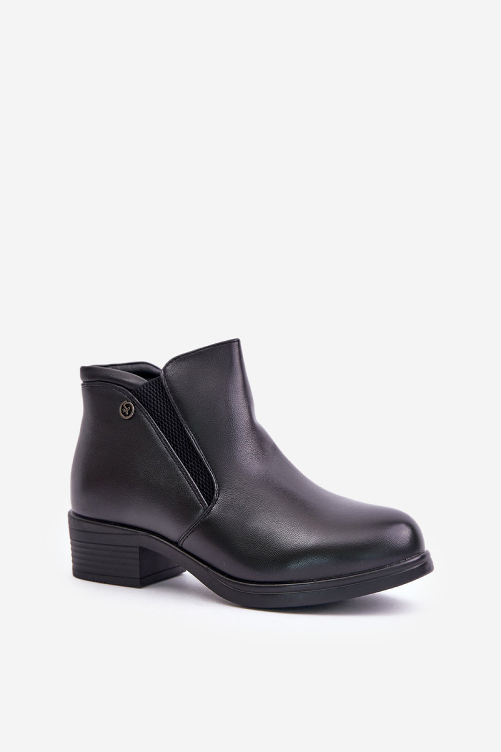 Step In Style Vinceza Black Warm Lined Heeled Ankle Boots - view 2