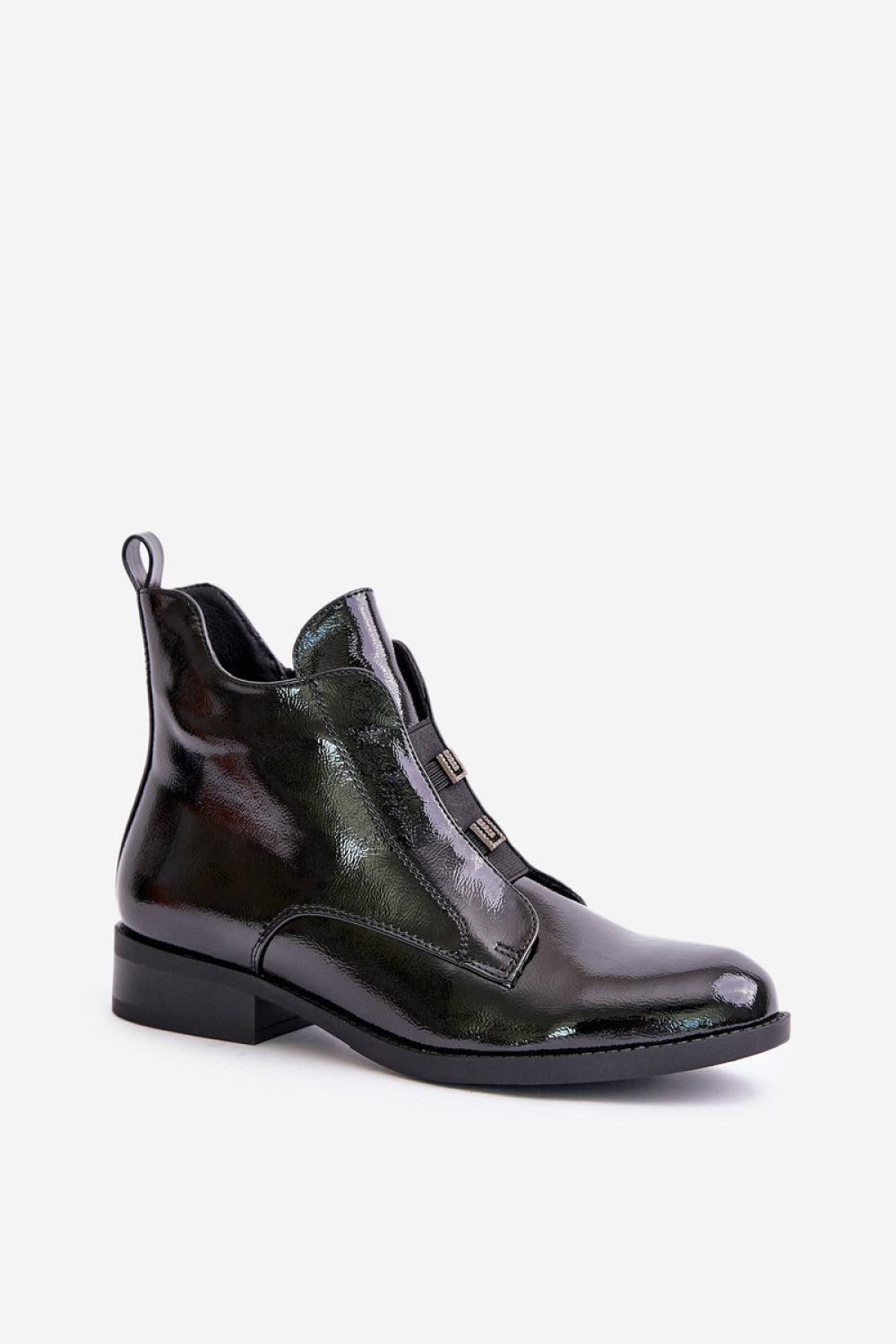 Step In Style Black Faux Leather Flat Warm Lined Boots - view 2