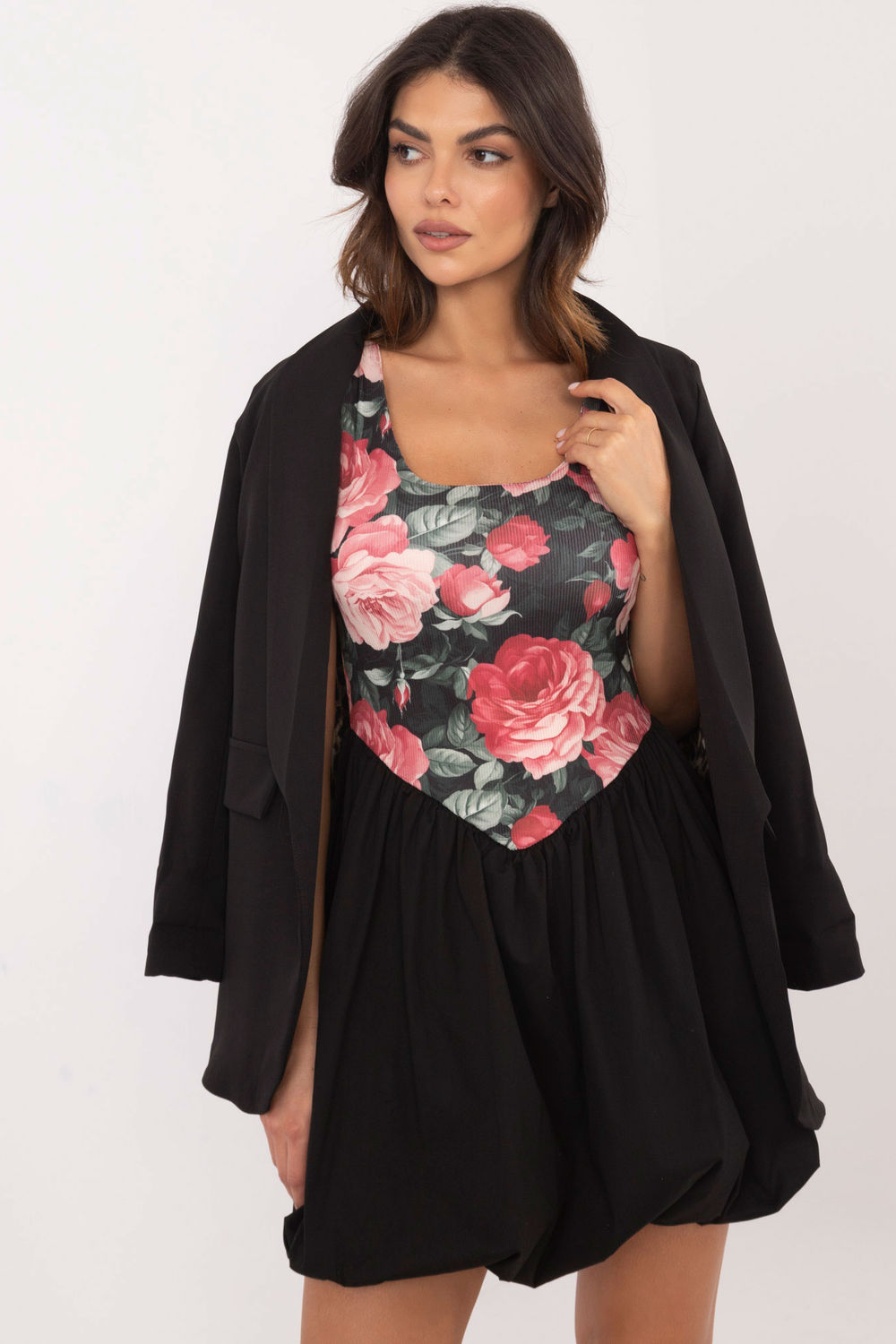 Italy Moda Pink Mini Floral Dress