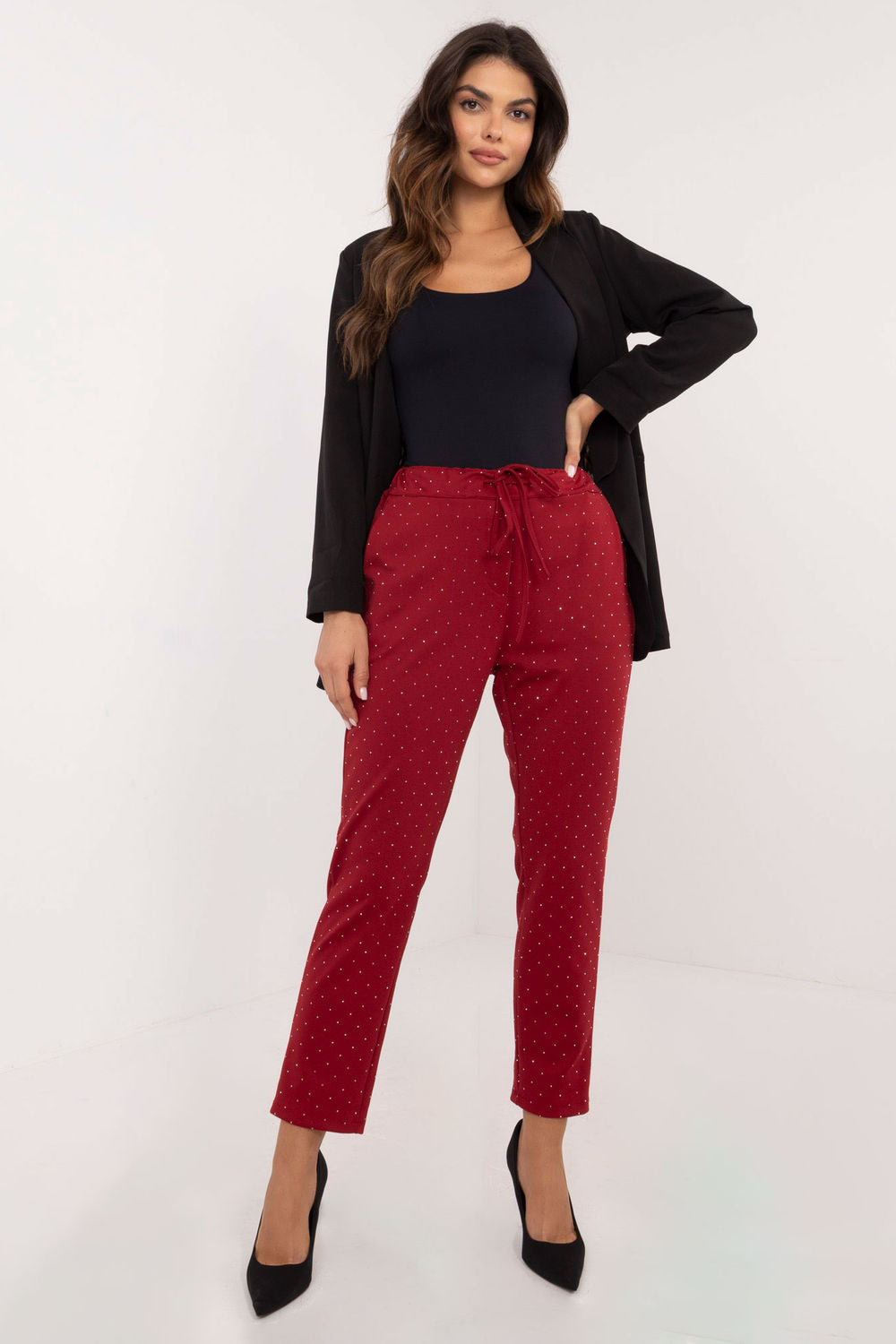 Italy Moda Burgundy Joggers