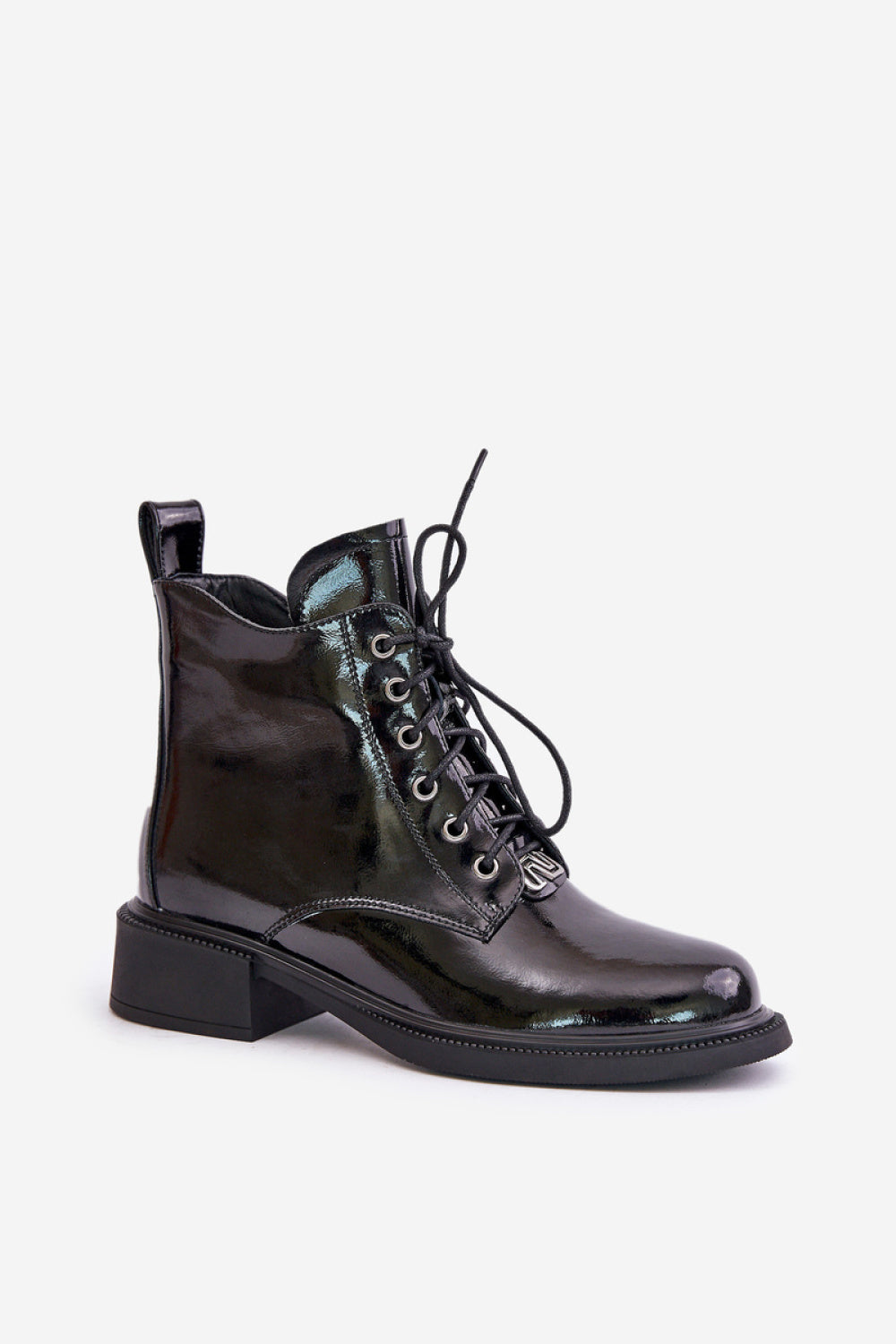 Step In Style Bellani Black Leather Flat Boots - view 2