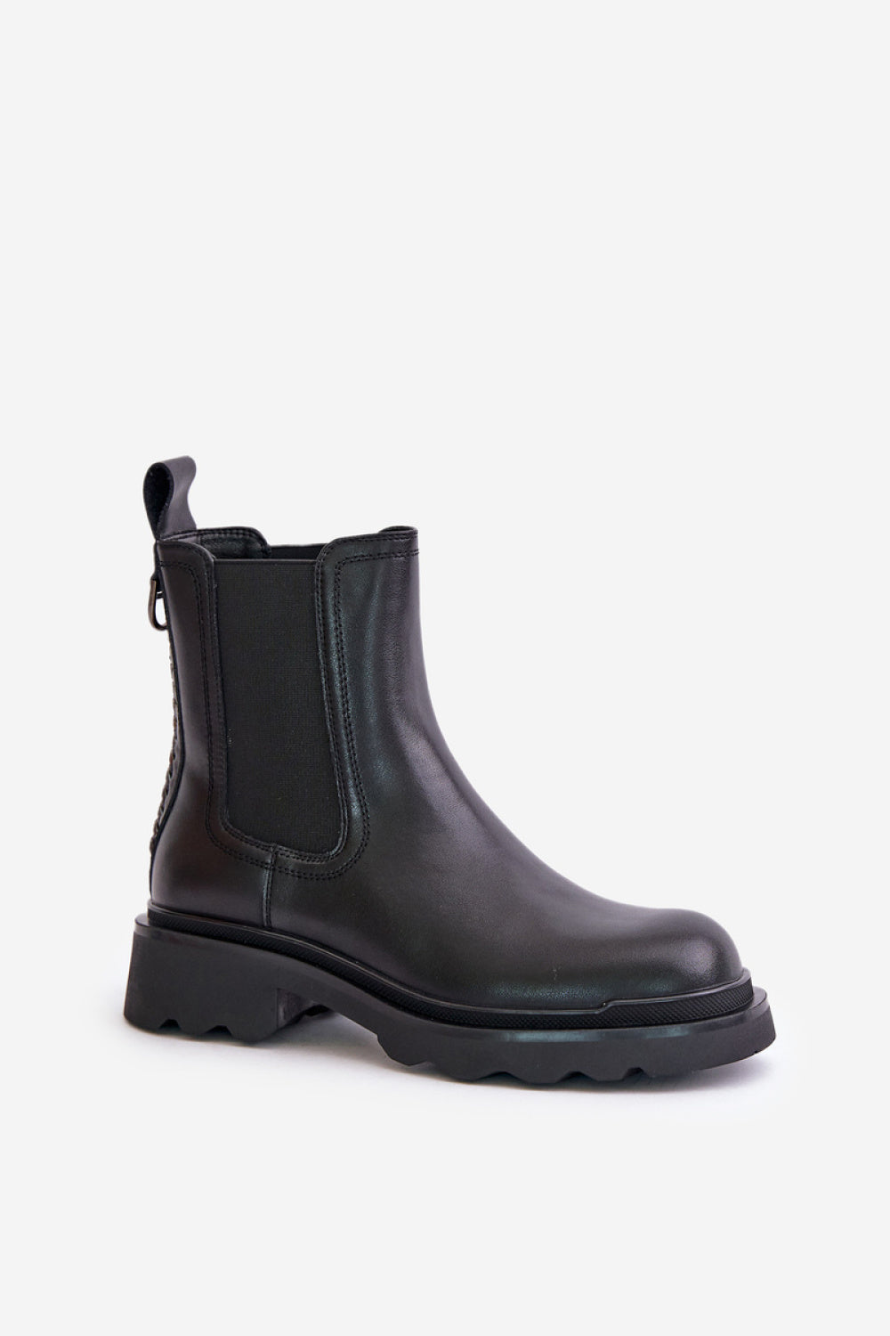Step In Style Black Leather Flat Jodhpur Boots - view 2