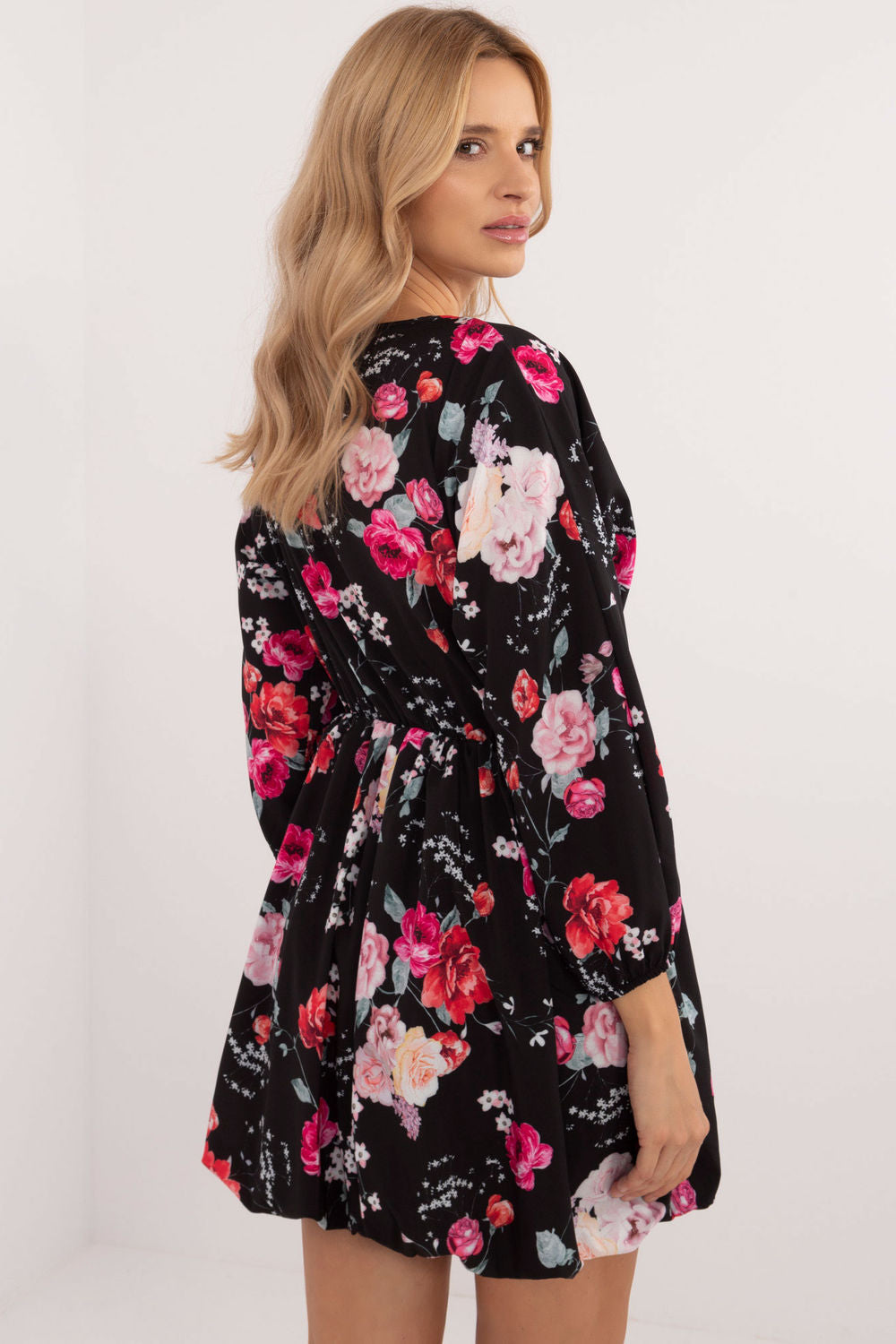 Italy Moda Red Mini Floral Dress - view 3