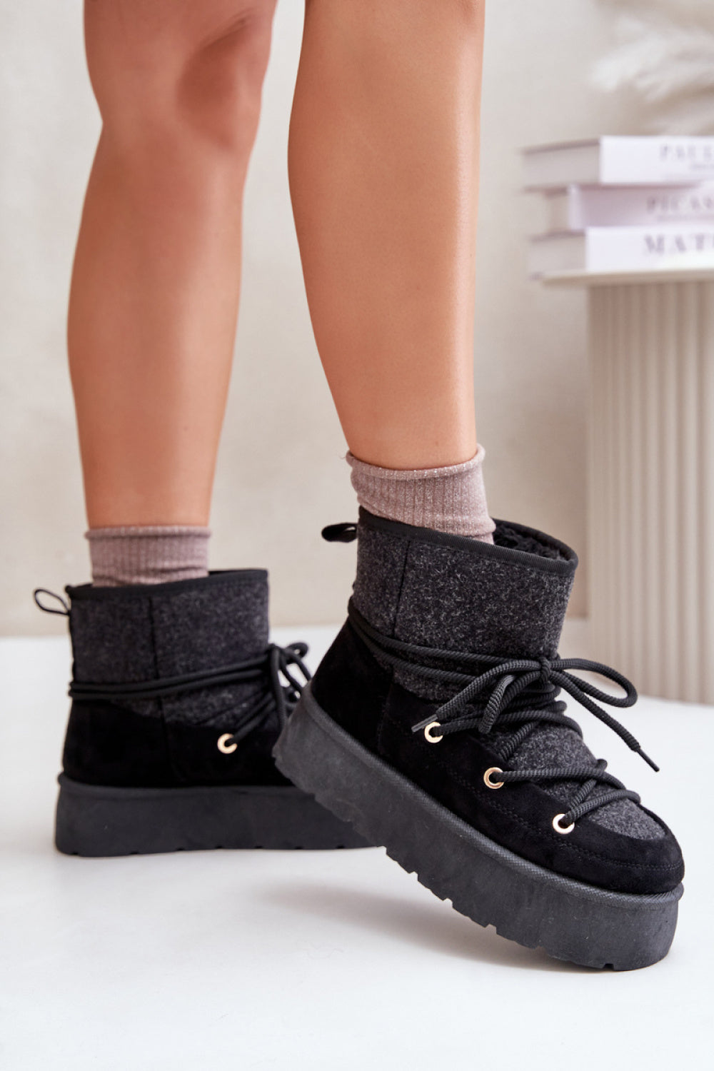 Step In Style Mavora Black Platform Warm Lined Snow Boots - view 3