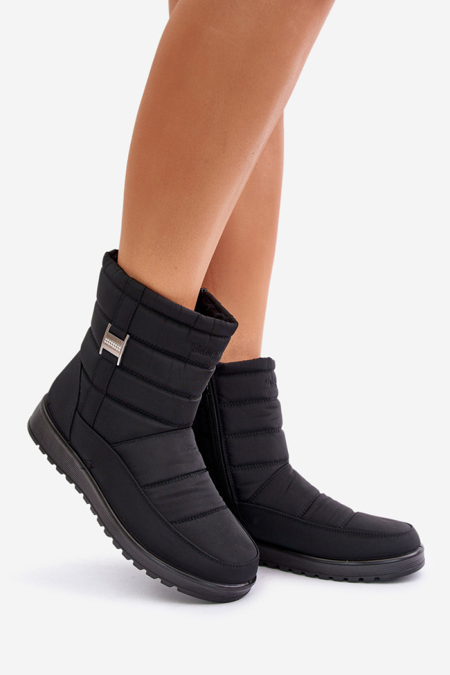 Step In Style Mezitha Black Warm Lined Snow Boots