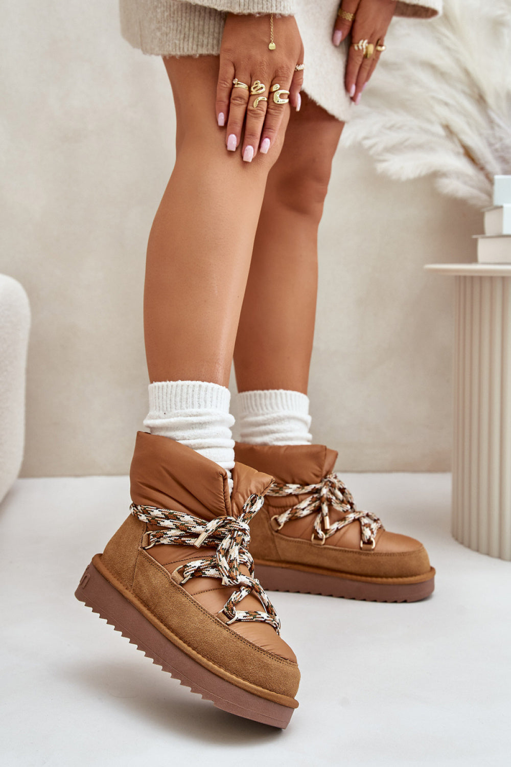 Step In Style Brown Suede Snow Boots