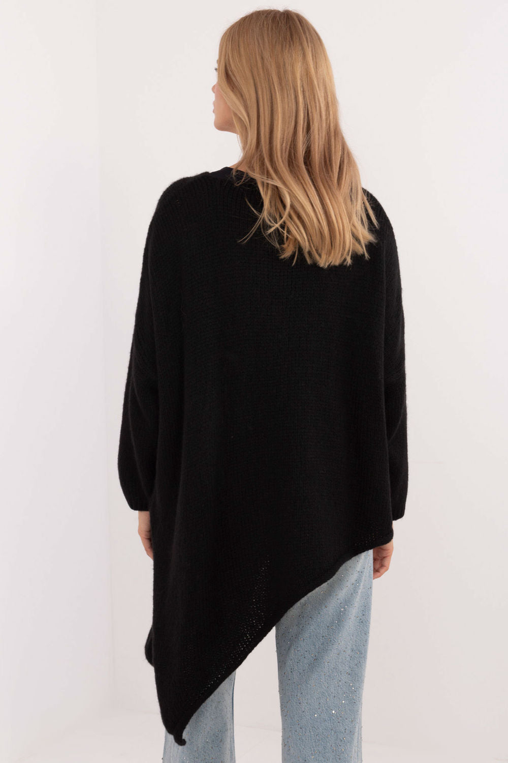 Och Bella Black Asymmetric Long Sleeve Jumper - view 3