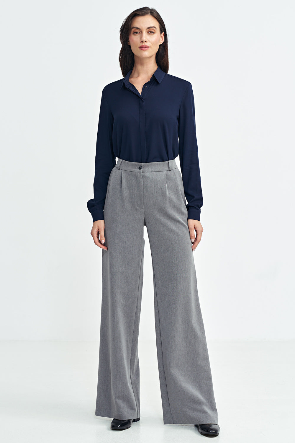 Nife Navy Long Sleeve Top - view 2