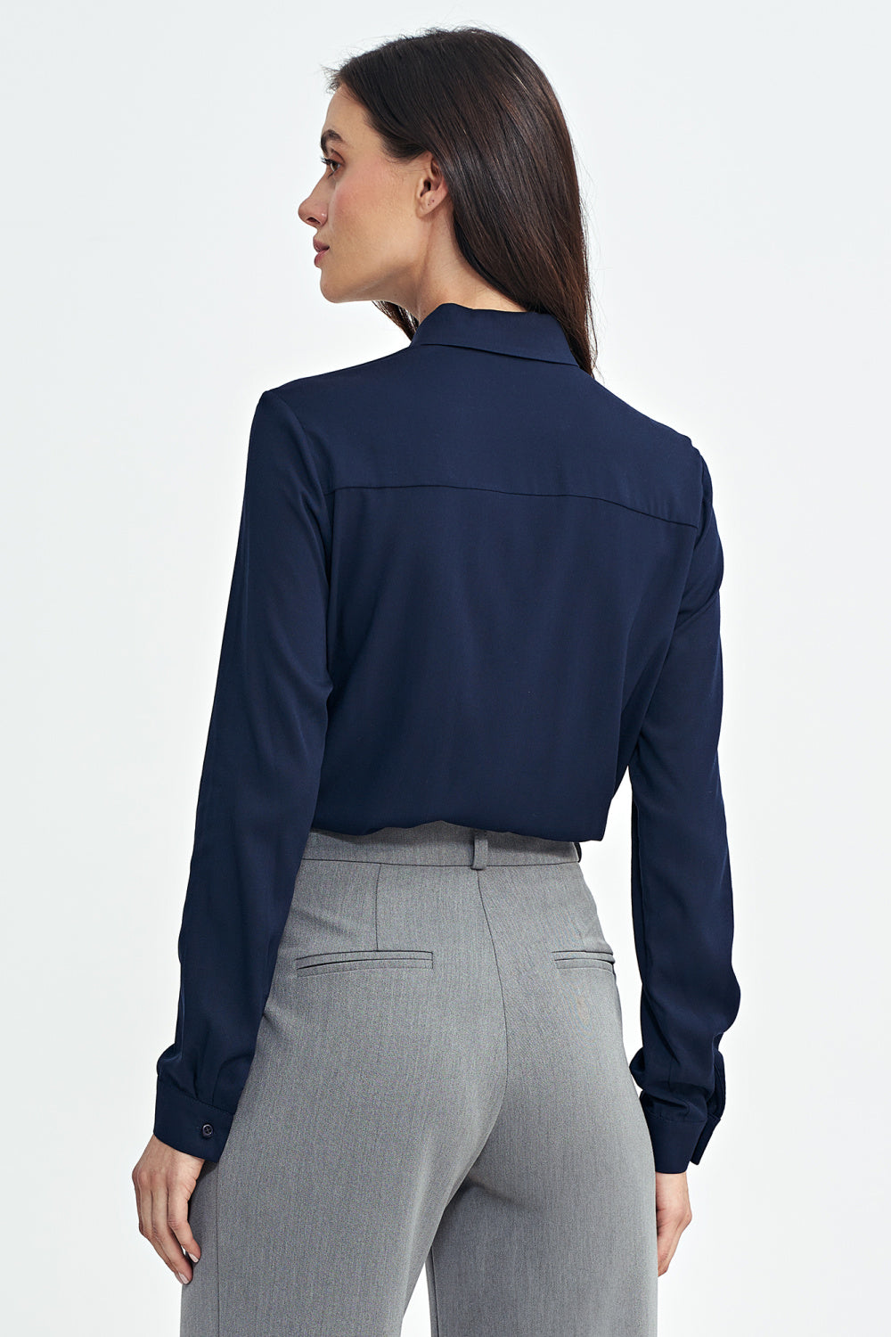 Nife Navy Long Sleeve Top - view 3
