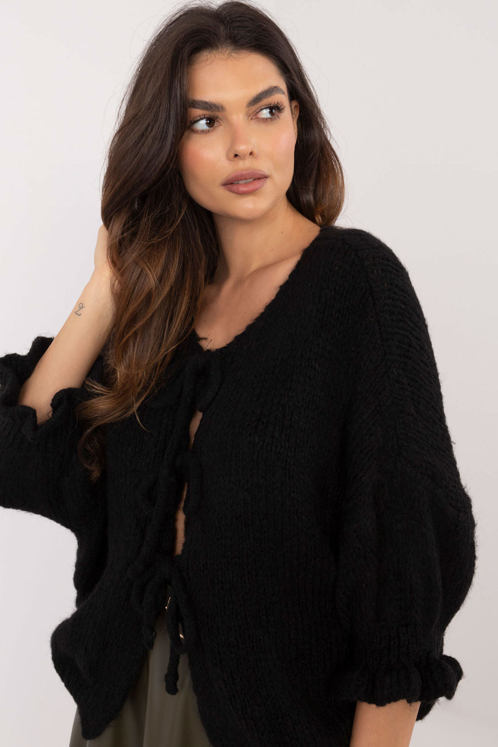 Italy Moda Black Cardigan - view 2