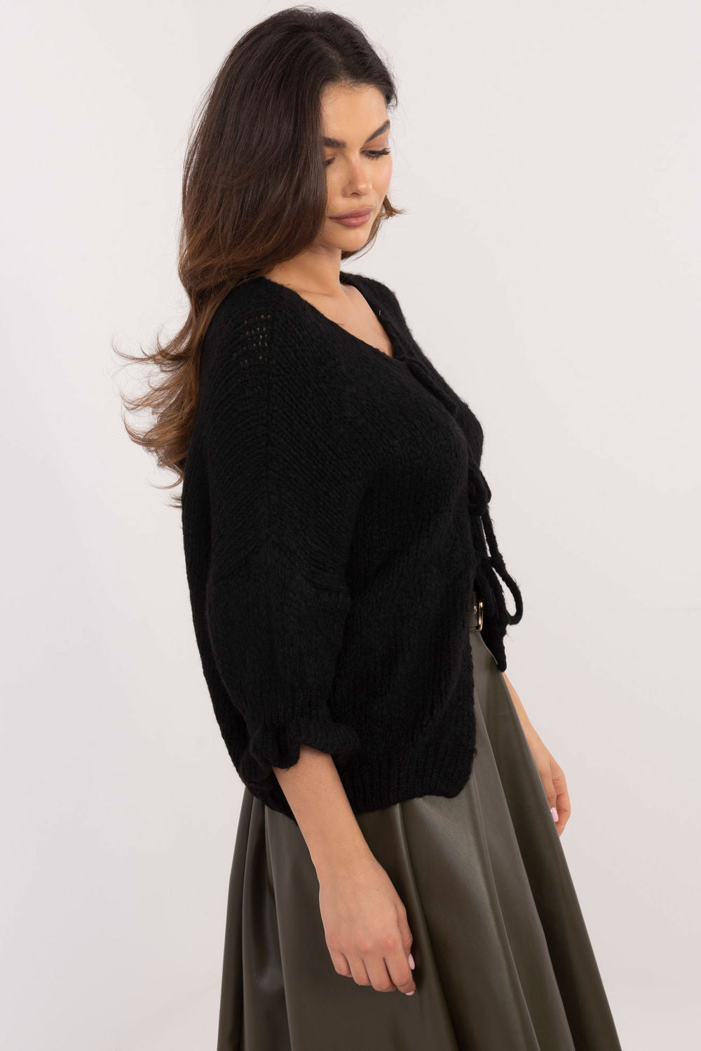 Italy Moda Black Cardigan - view 3