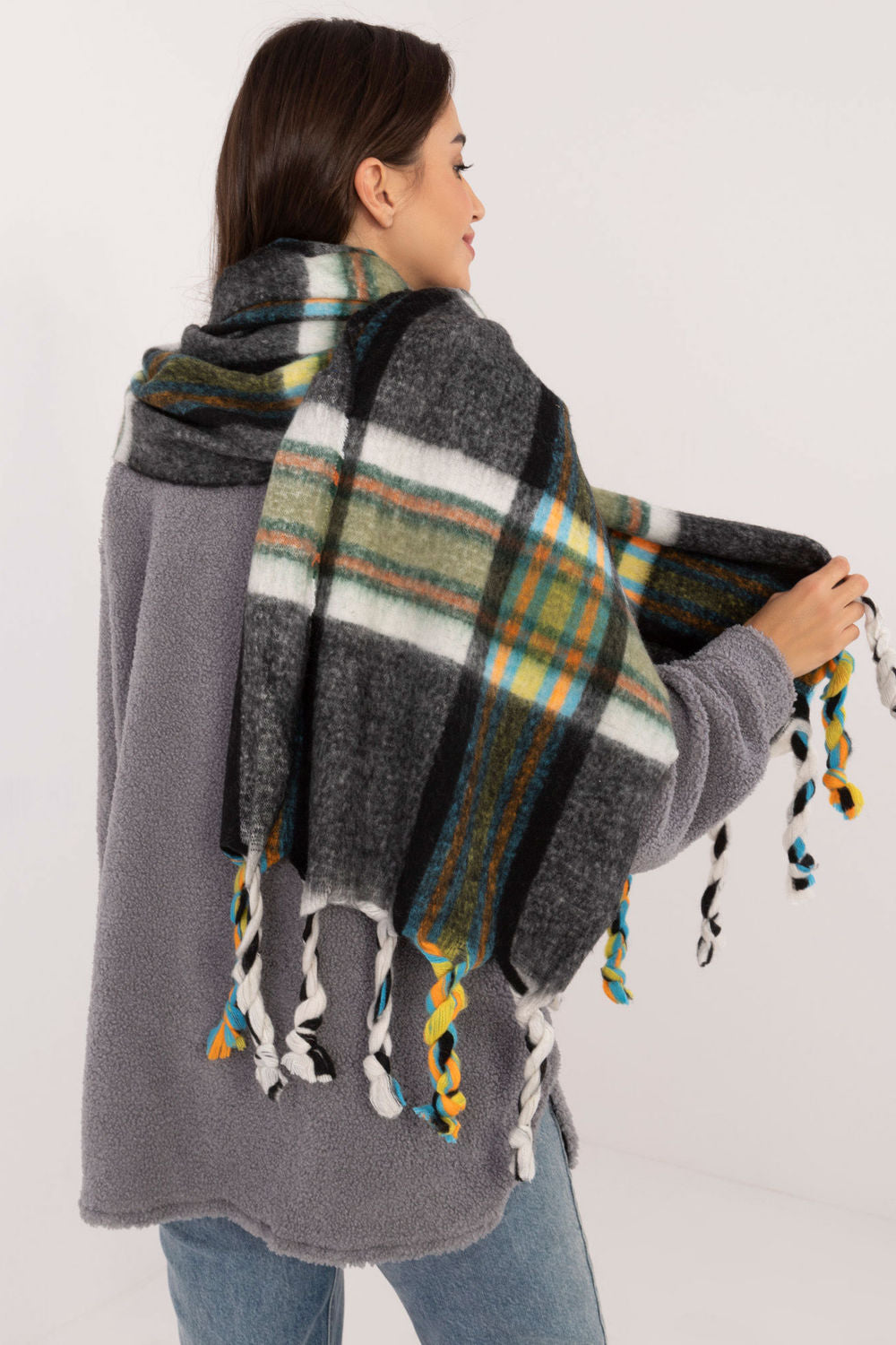 AT Black Polyester Shawl - view 3