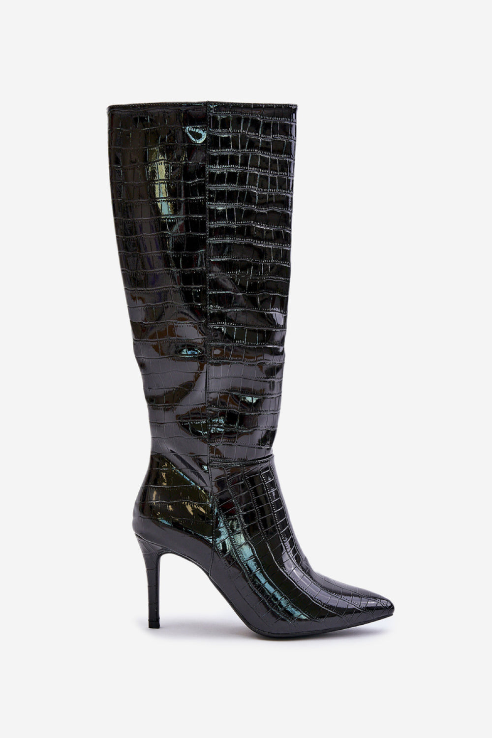 Step In Style Reanwenna Black Faux Leather Stiletto Heeled Ankle Boots - view 2