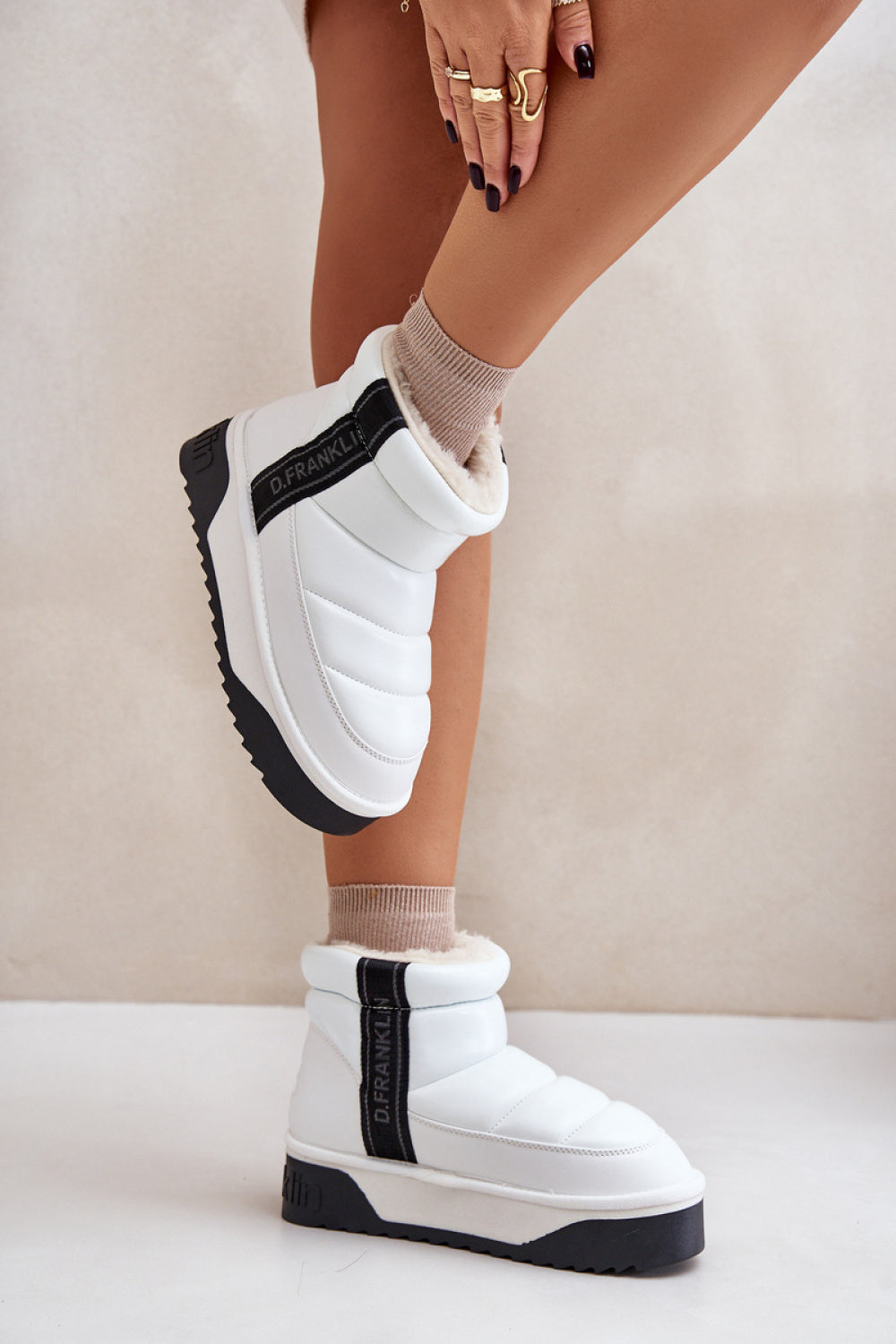 Step In Style White Warm Lined Snow Boots - view 3