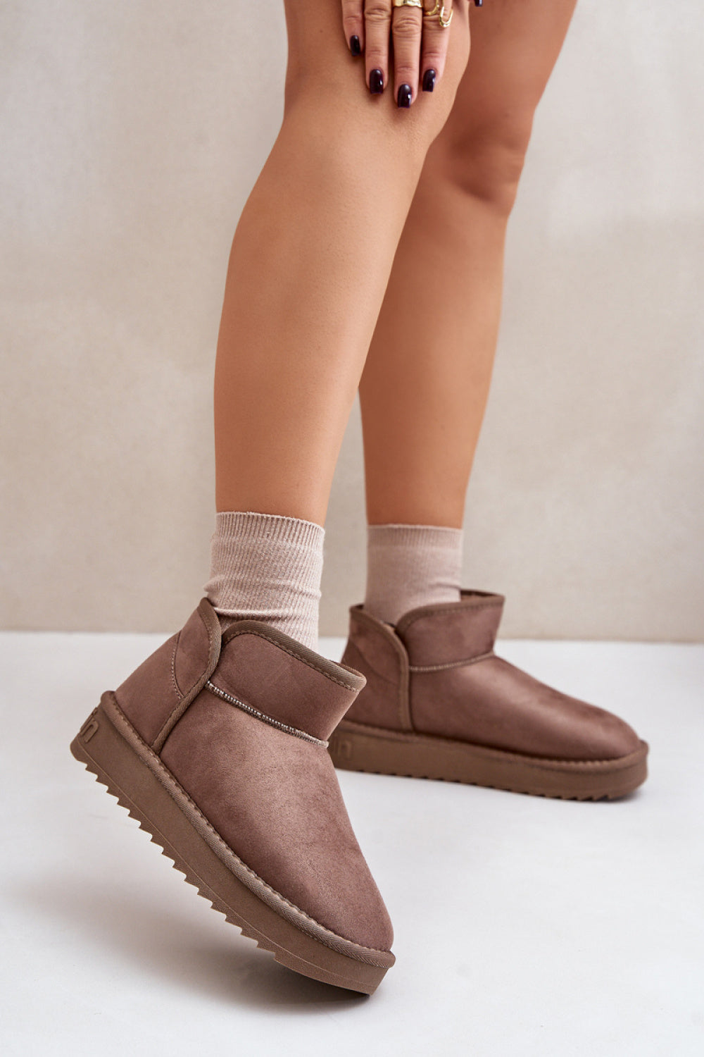 Step In Style Taupe Warm Lined Snow Boots