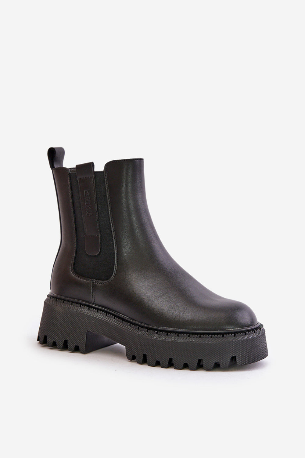 Step In Style Black Leather Platform Jodhpur Boots - view 2
