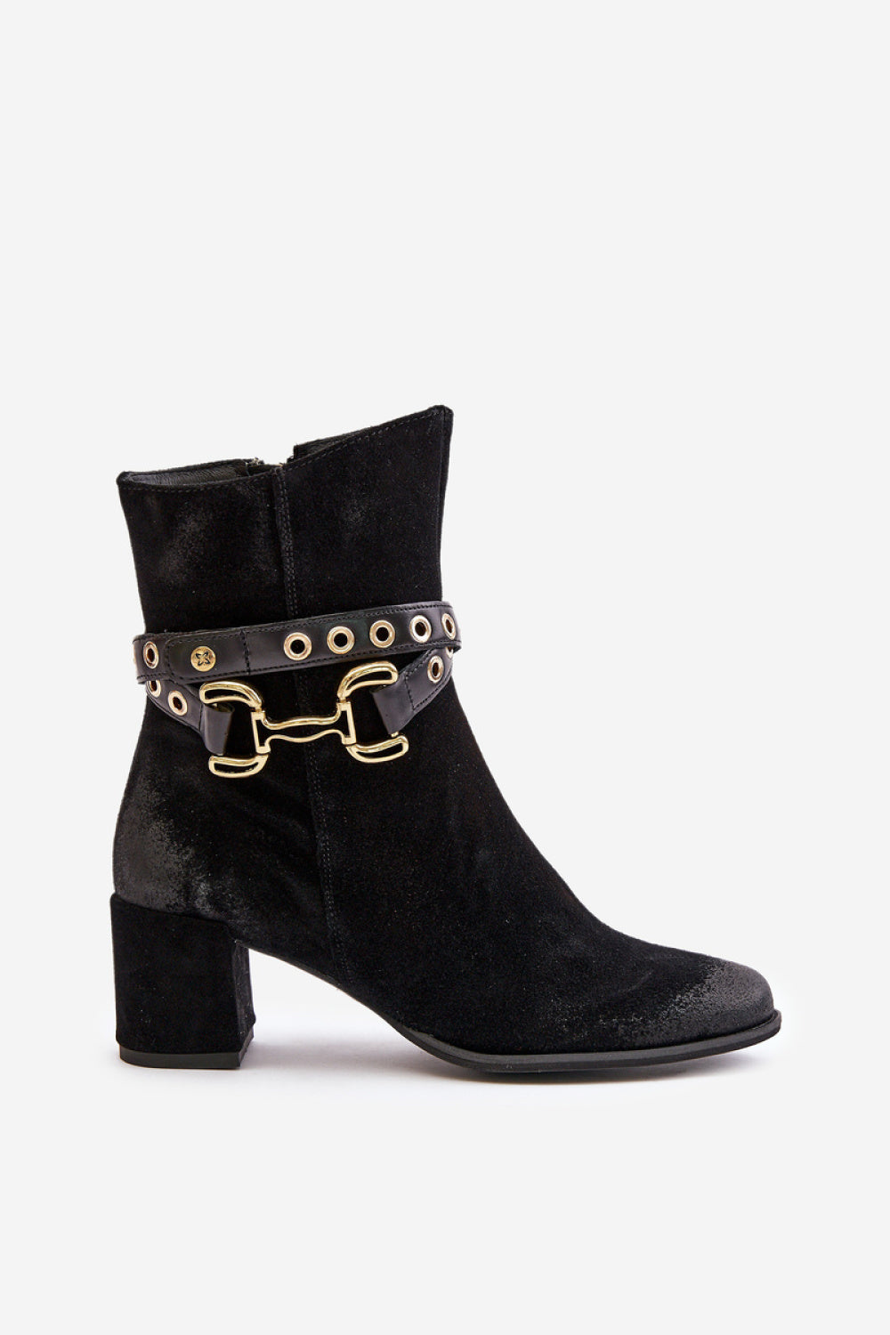 Step In Style Maciejka Black Suede Stiletto Heeled Ankle Boots - view 2
