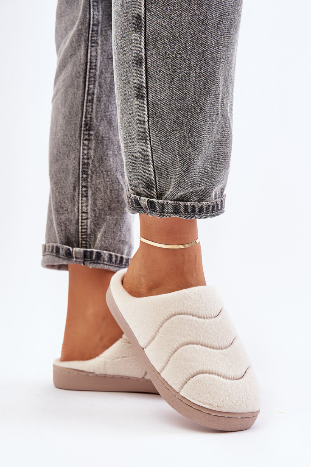 Step In Style Beige Warm Lined Slippers - view 3