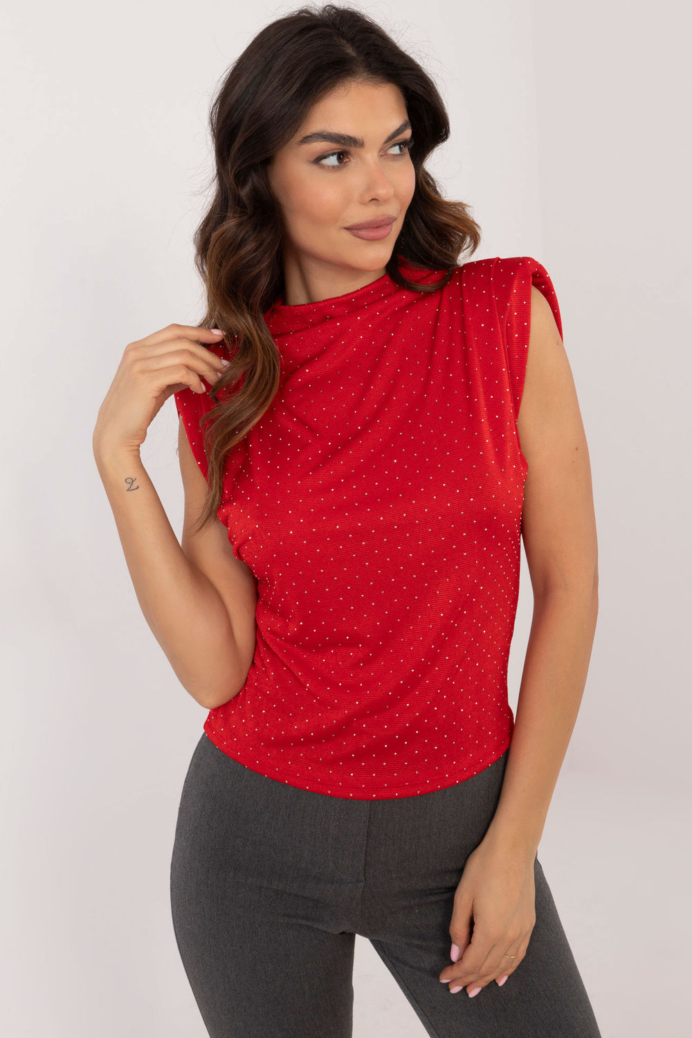 Italy Moda Red Blouse