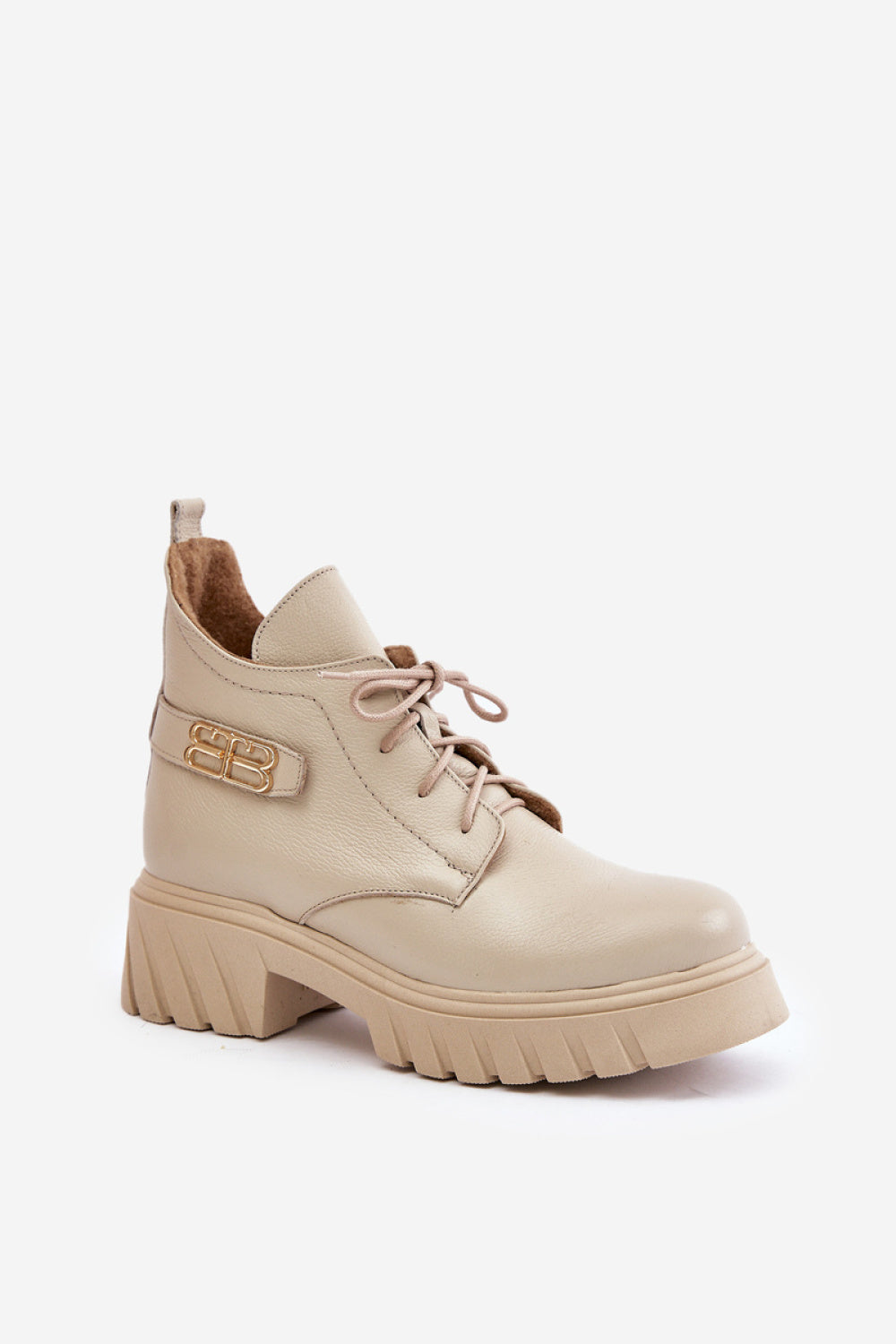 Step In Style Zazoo Beige Leather Warm Lined Boots - view 2
