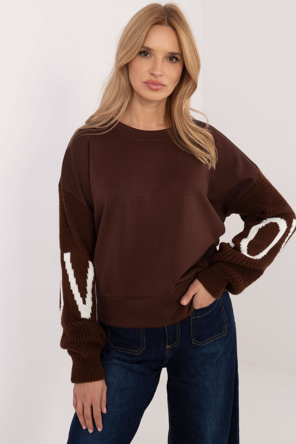 Italy Moda Brown Sweatshirt