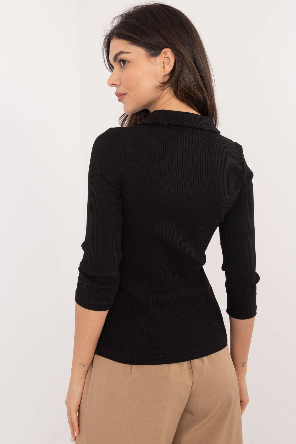 Relevance Black Cotton Blouse - view 3