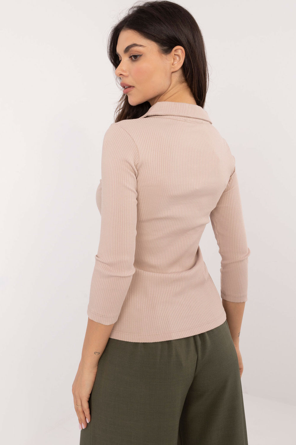 Relevance Beige Cotton Blouse - view 3