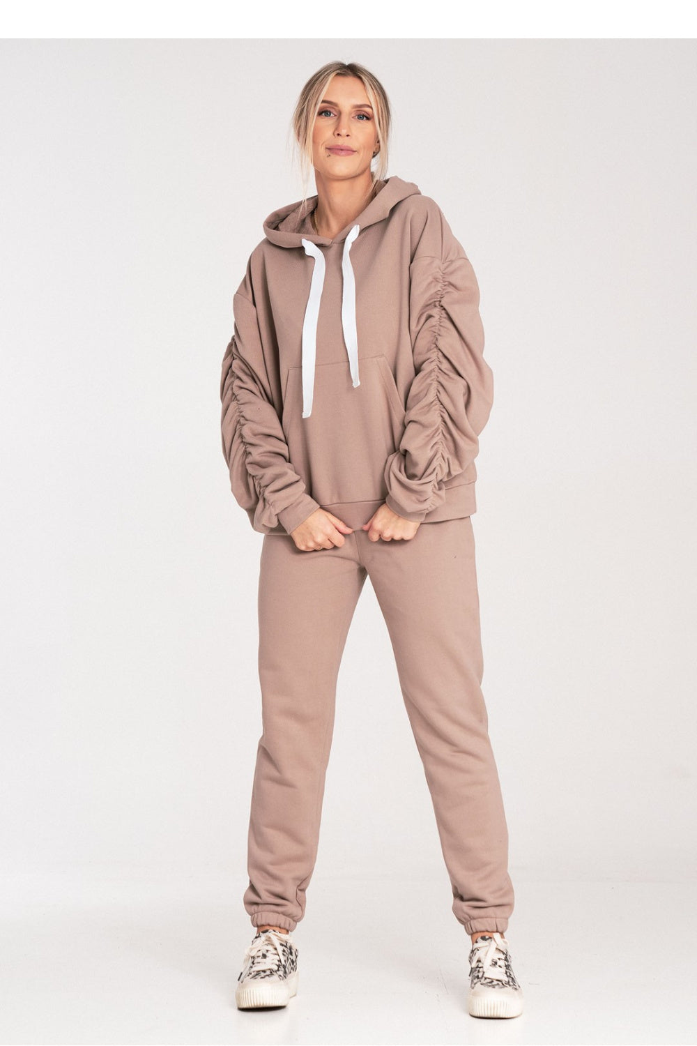 Figl Beige Cotton Joggers - view 2
