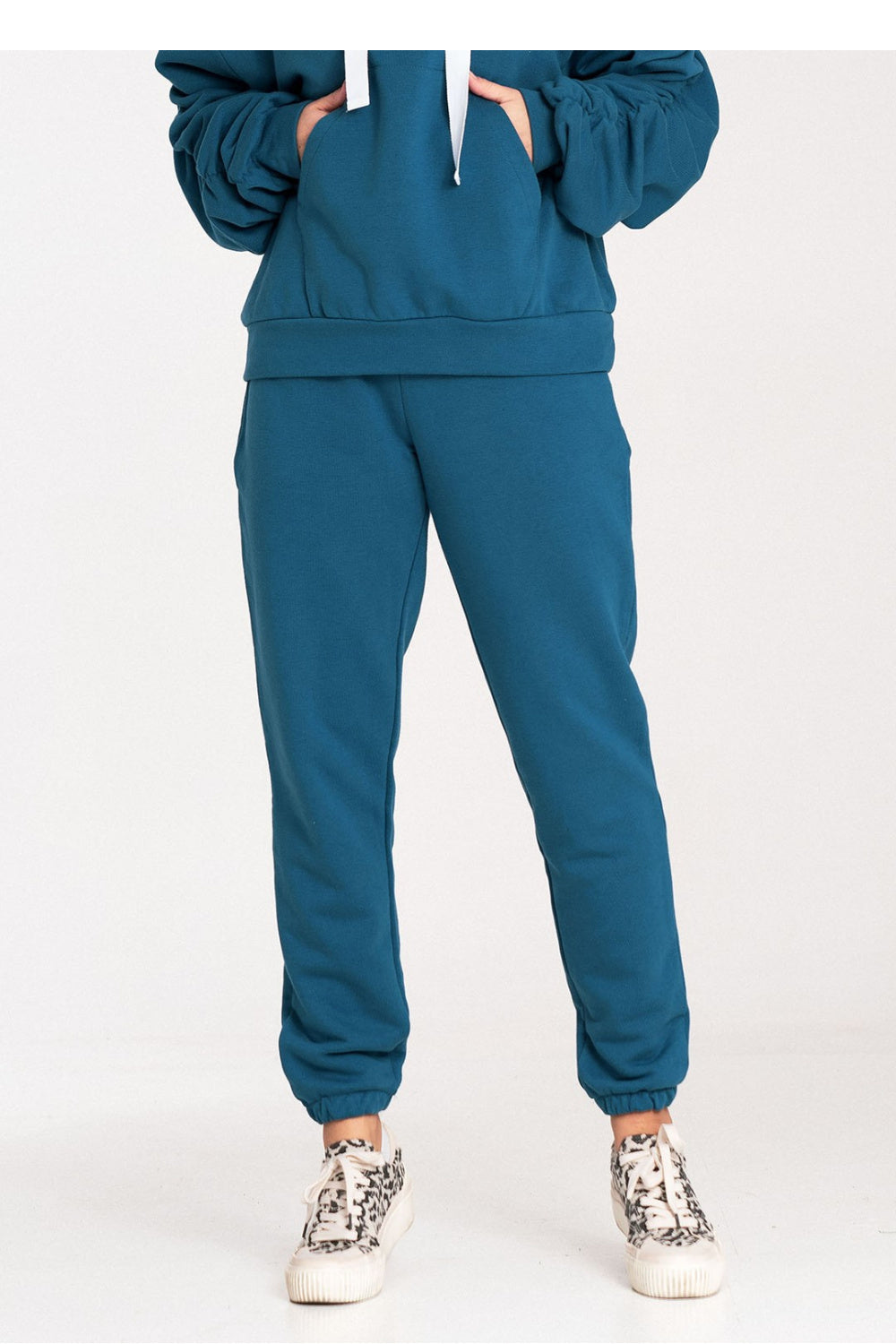 Figl Blue Cotton Joggers
