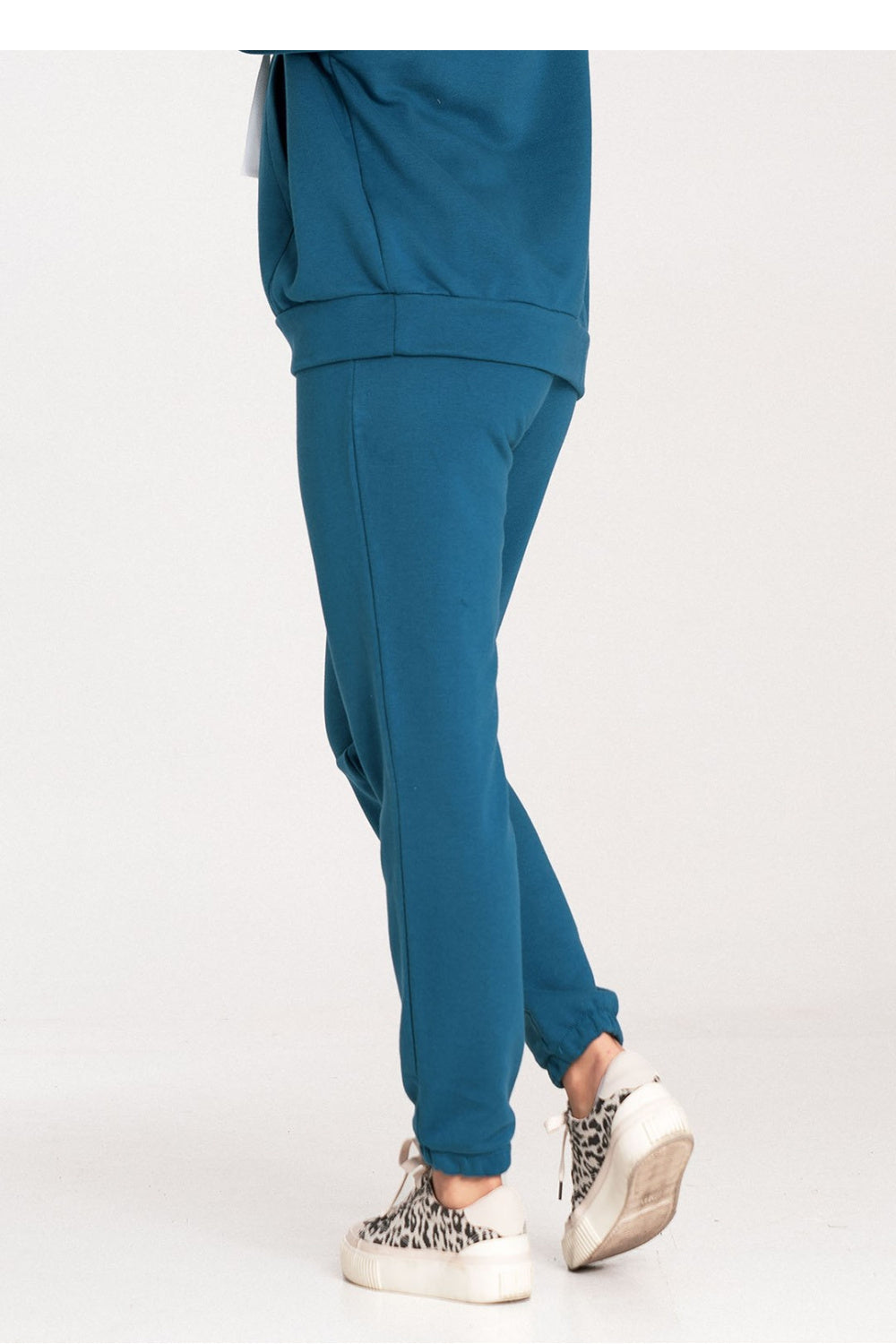 Figl Blue Cotton Joggers - view 3