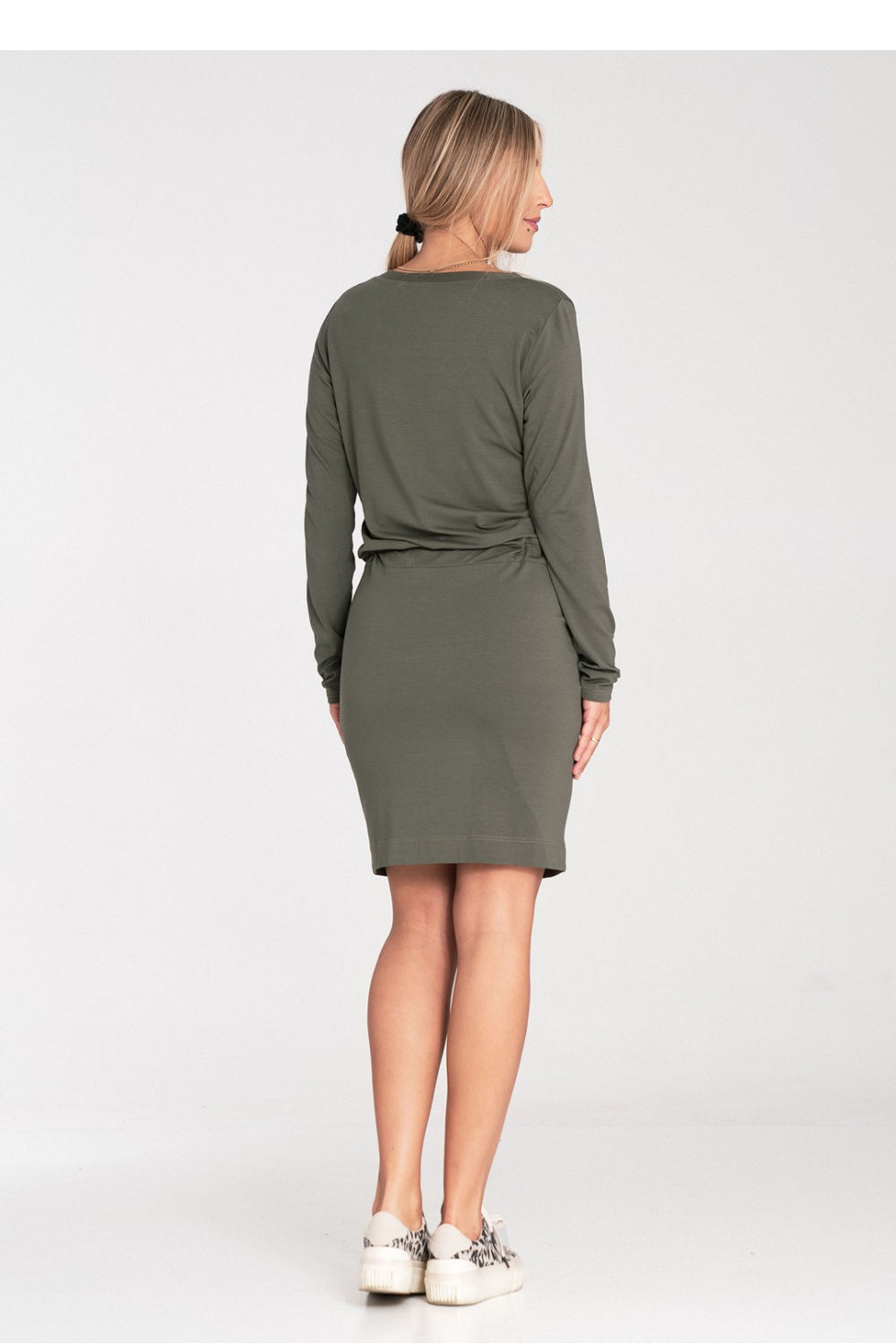 Figl Olive Long Sleeve Dress - view 3