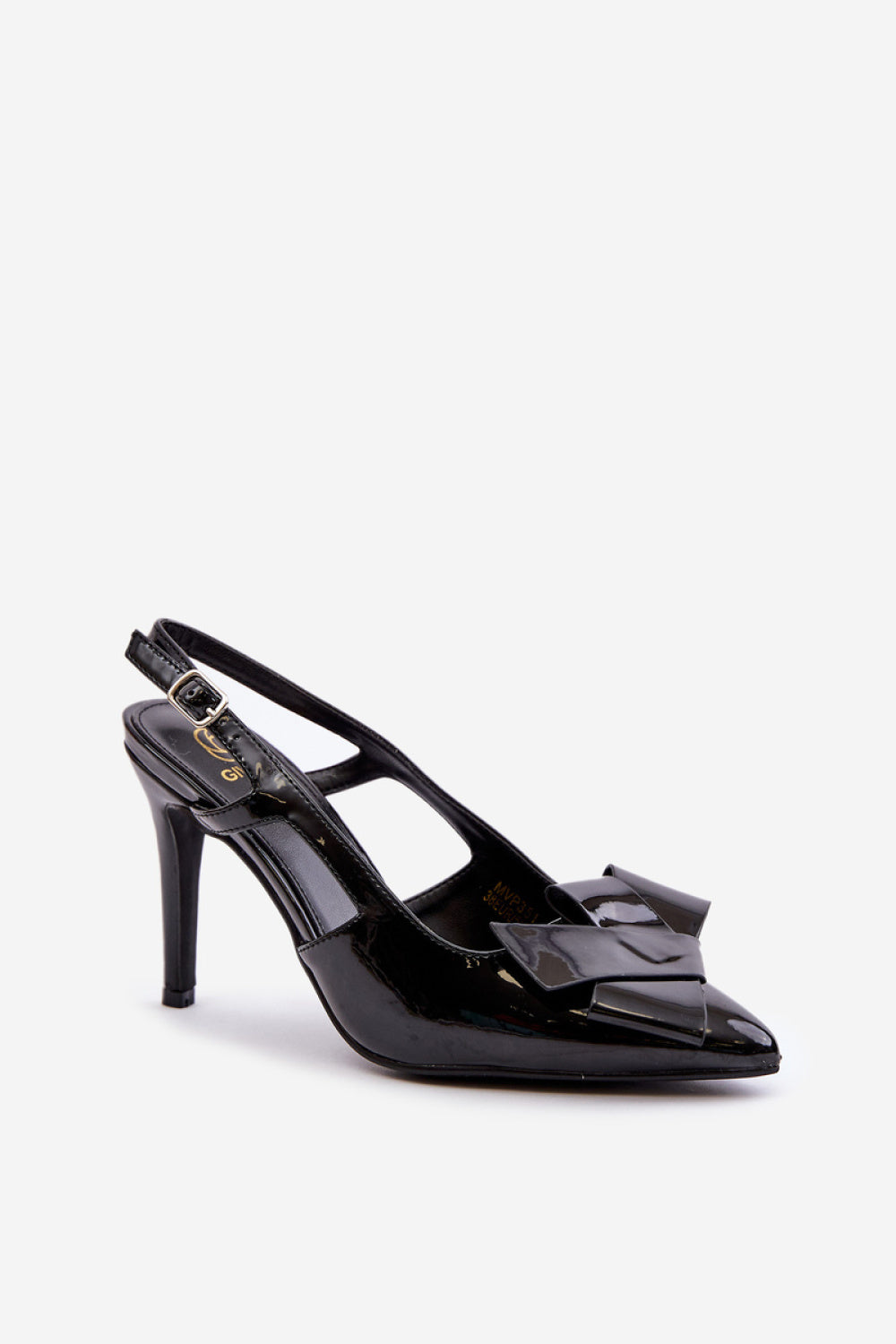 Step In Style Auroravia Black Faux Leather Stiletto High Heels - view 2